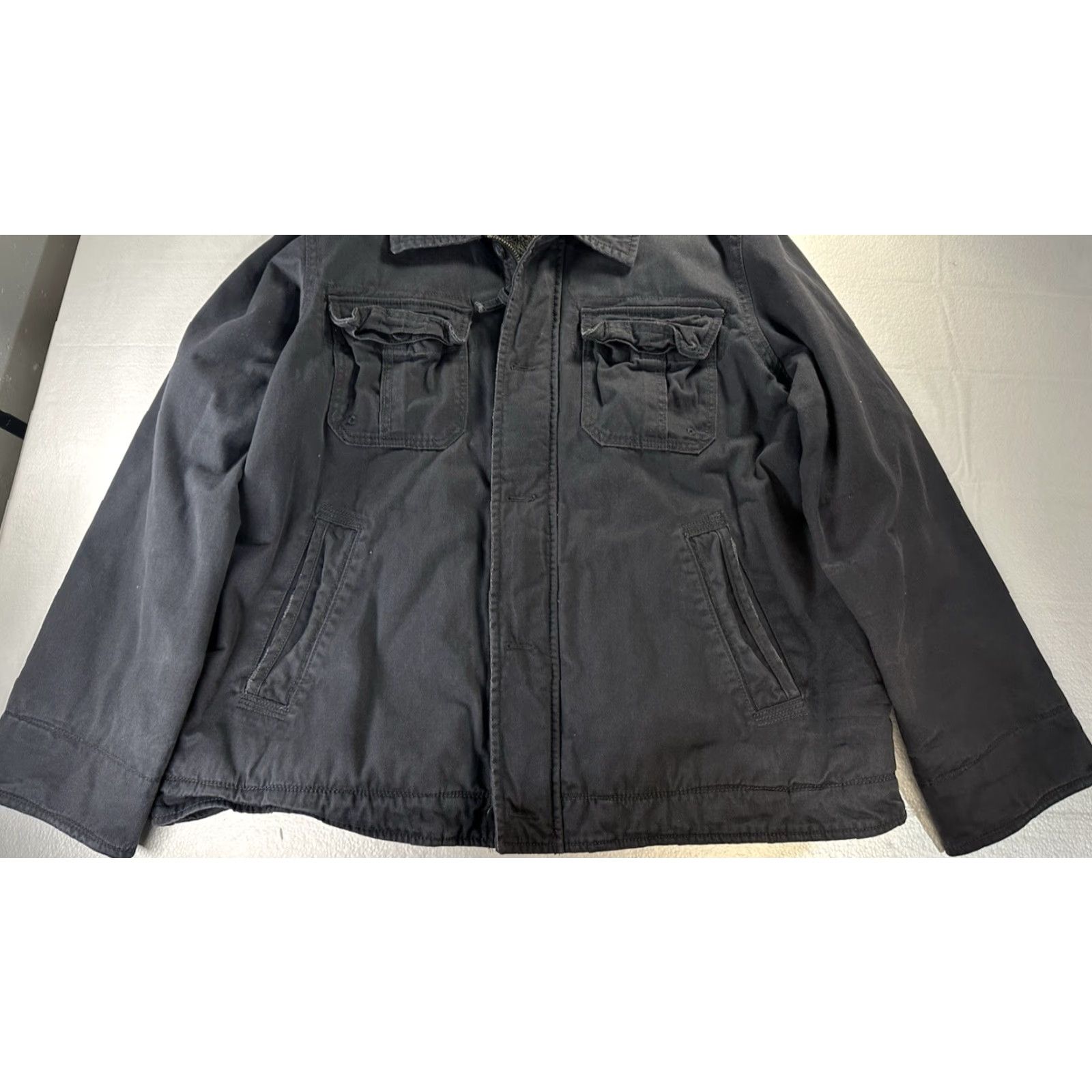 Vintage Sonoma Jacket Mens 2XL Gray Full Zip Lined Workwear Chore Coat Size US XXL / EU 58 / 5 - 6 Thumbnail