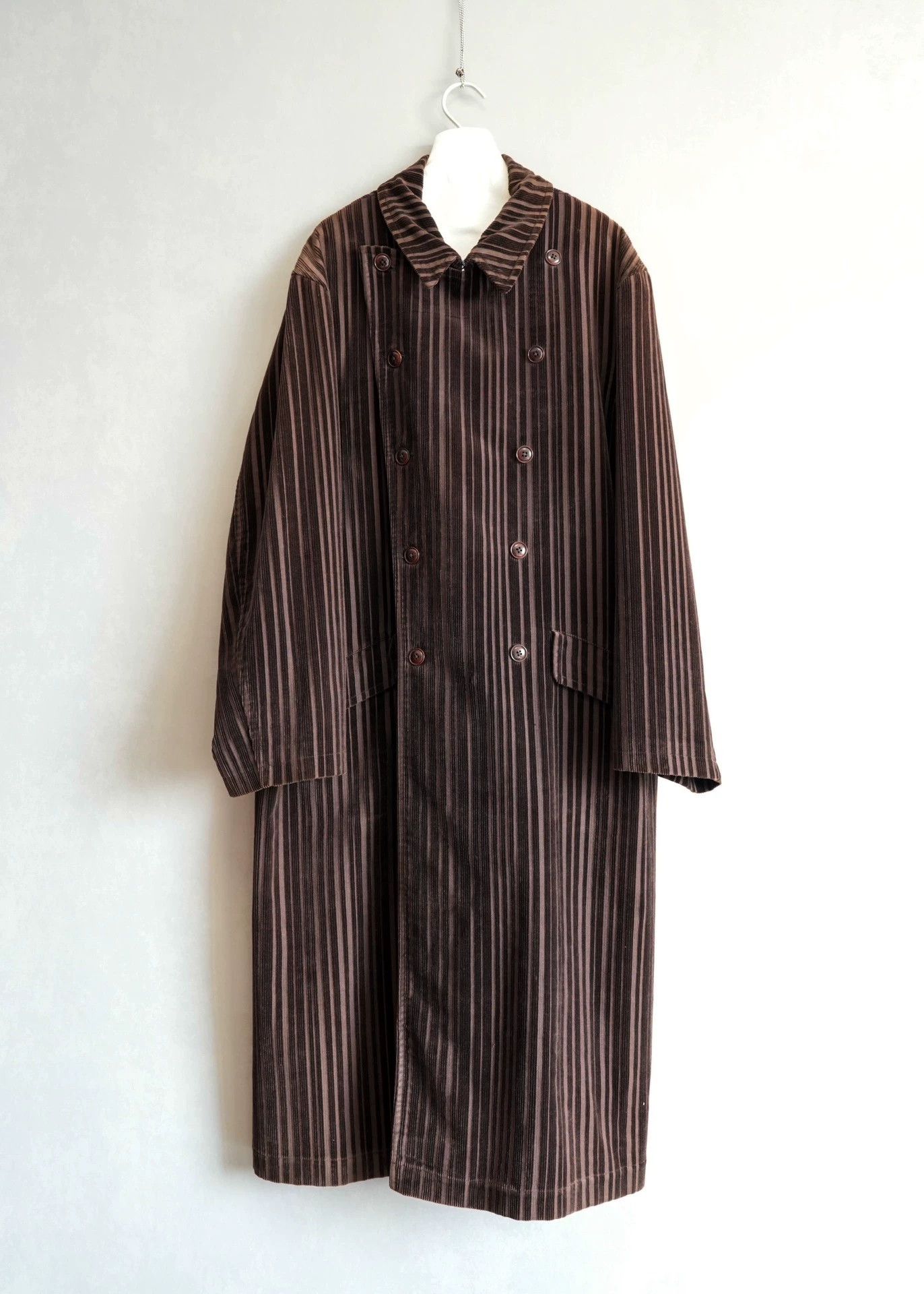 Yohji Yamamoto Yohji Yamamoto 96AW Striped Corduroy Coat Size US L / EU 52-54 / 3 - 1 Thumbnail