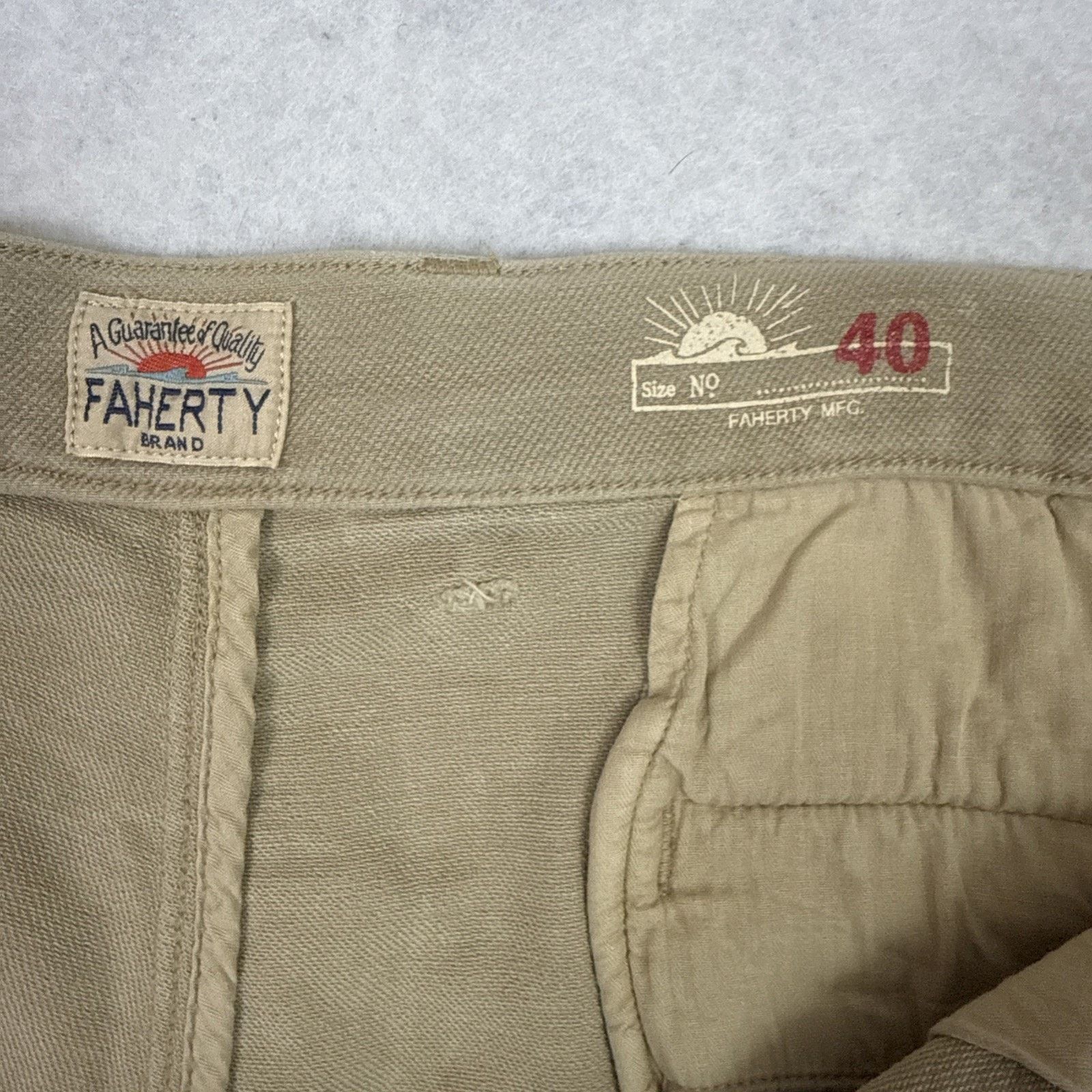 Faherty Faherty Pants Mens 40 Khaki Coastline Chino Stretch Golf Size US 40 / EU 56 - 2 Thumbnail