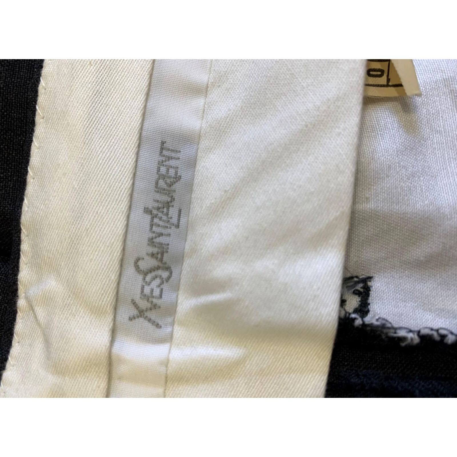 Yves Saint Laurent VINTAGE Yves Saint Laurent Men’s Pleated Dress Trousers Pants Black EU 52 / US 38W XL Inseam 37in Mens Jeans? Size US 38 / EU 54 - 3 Thumbnail