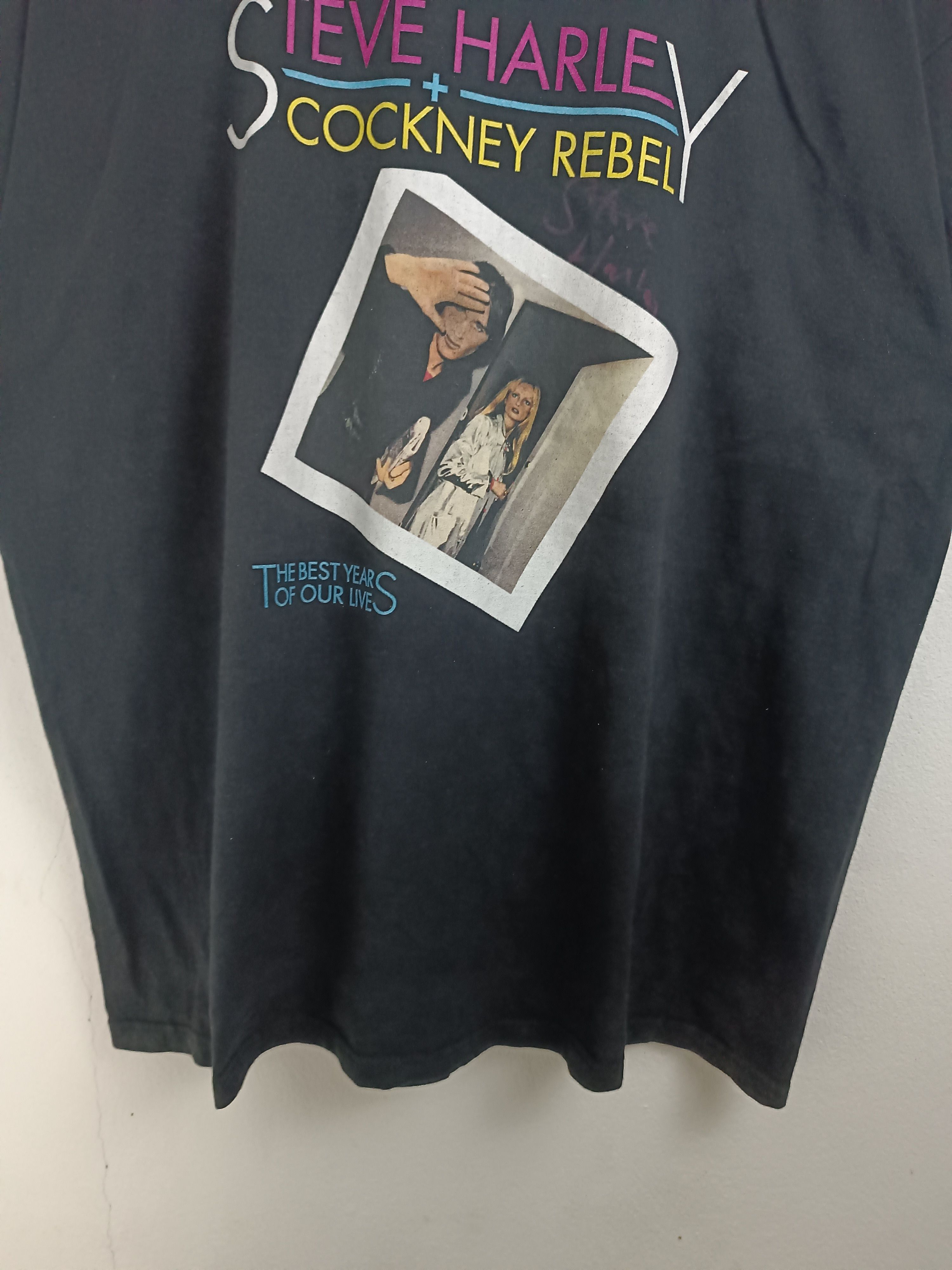 Band Tees VINTAGE 2015 STEVE HARLEY & COCKNEY REBELS TOUR iggy slade Size US XXL / EU 58 / 5 - 7 Thumbnail