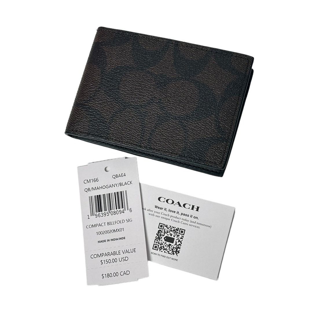 Coach Coach Compact Small Billfold Wallet In Signature Canvas Size ONE SIZE - 7 Thumbnail
