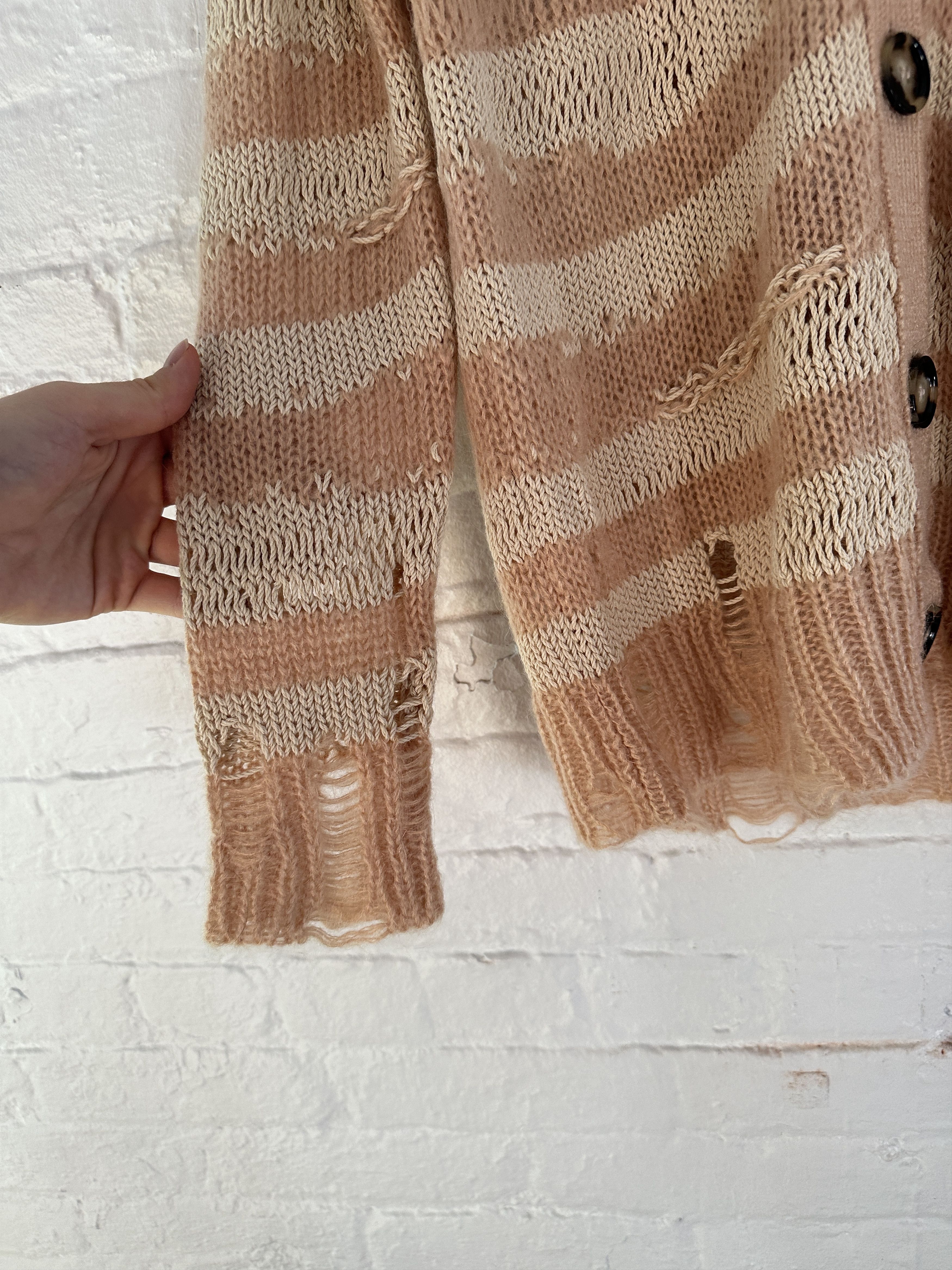 Acne Studios Acne Studios Striped Mohair Cardigan Size US S / EU 44-46 / 1 - 3 Thumbnail