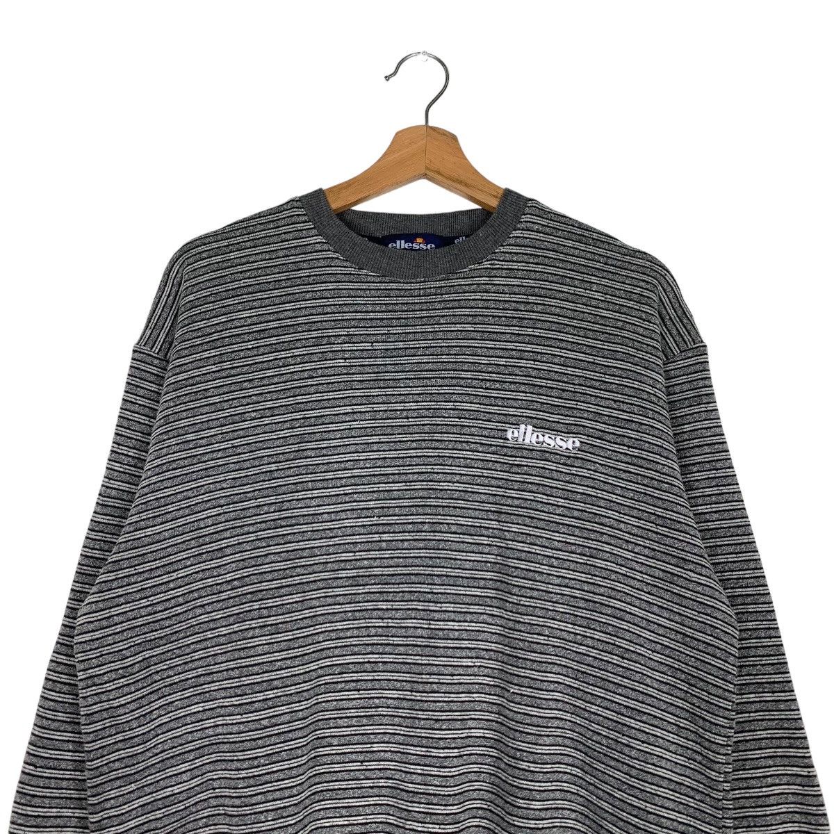 Ellesse ELLESSE Striped Crewneck Sweatshirts #0816-C37 Size US M / EU 48-50 / 2 - 2 Thumbnail