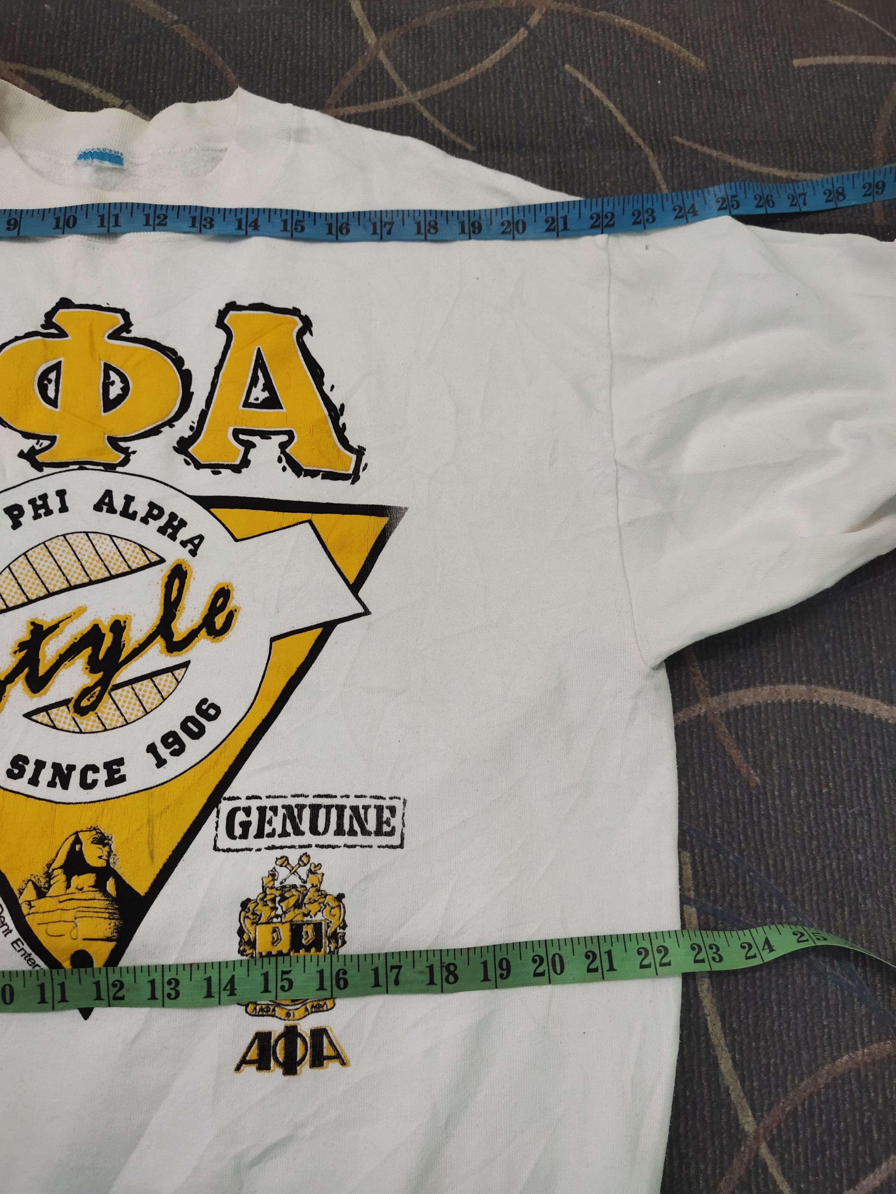 Alpha Industries × Fruit Of The Loom True Vintage Alpha Phi Alpha Fraternity Sweatshirt Size US M / EU 48-50 / 2 - 9 Thumbnail