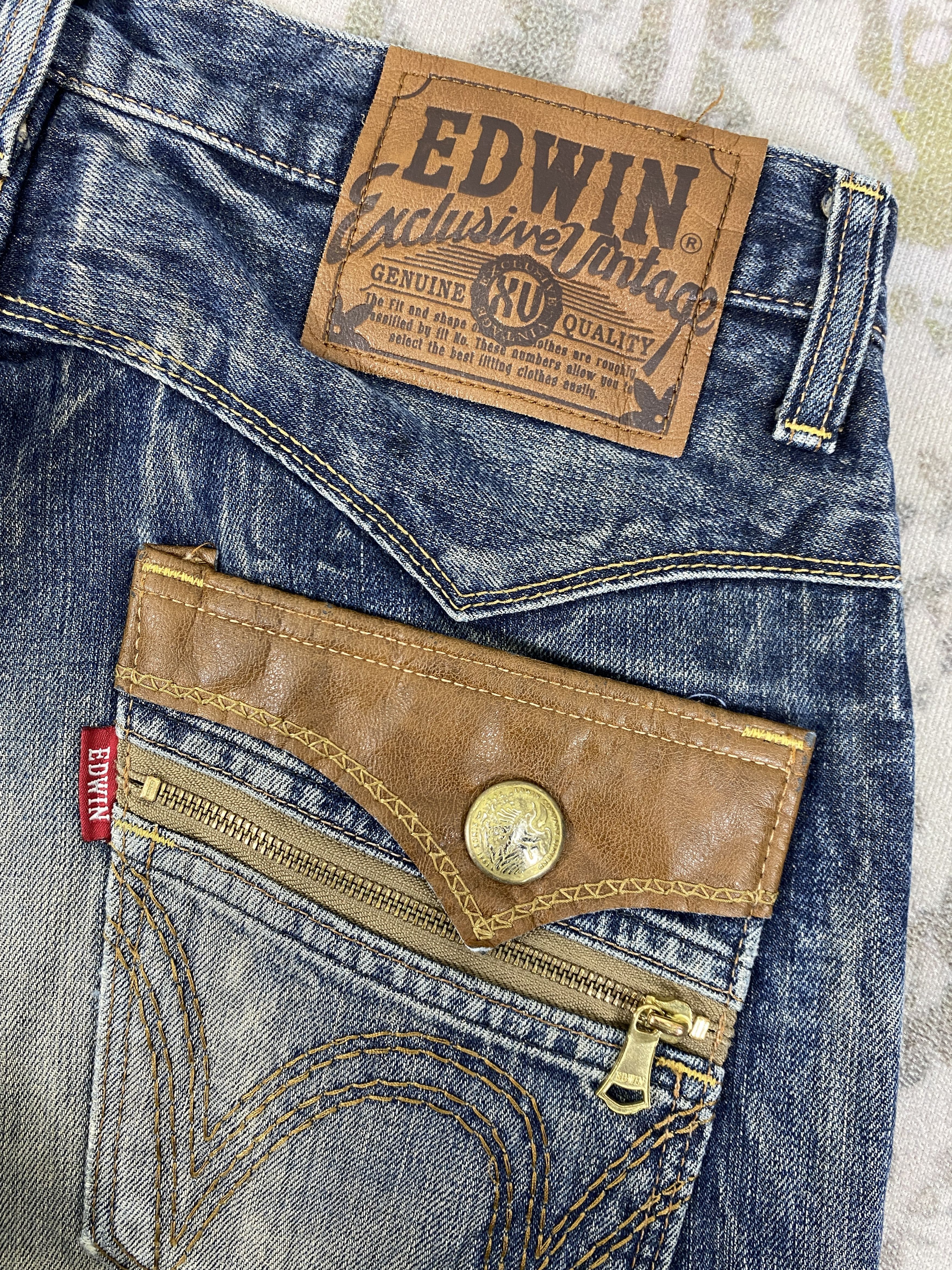 Beauty Beast EDWIN XV FADED JEANS RUSTY MUDWASH DENIM PANT 35x33- JN3526 Size US 35 - 12 Thumbnail