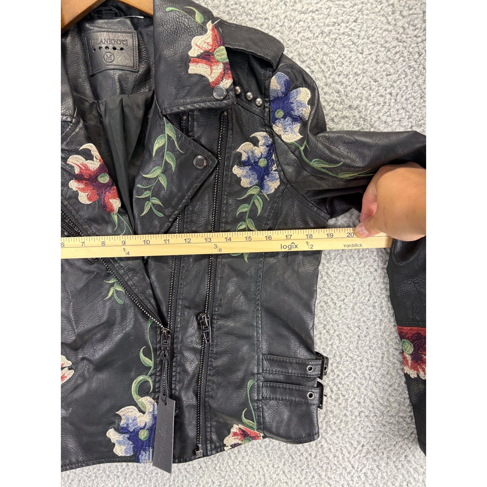 BLANKNYC Blank NYC Faux Leather Moto Embroidered Jacket Womens M Size M / US 6-8 / IT 42-44 - 5 Thumbnail