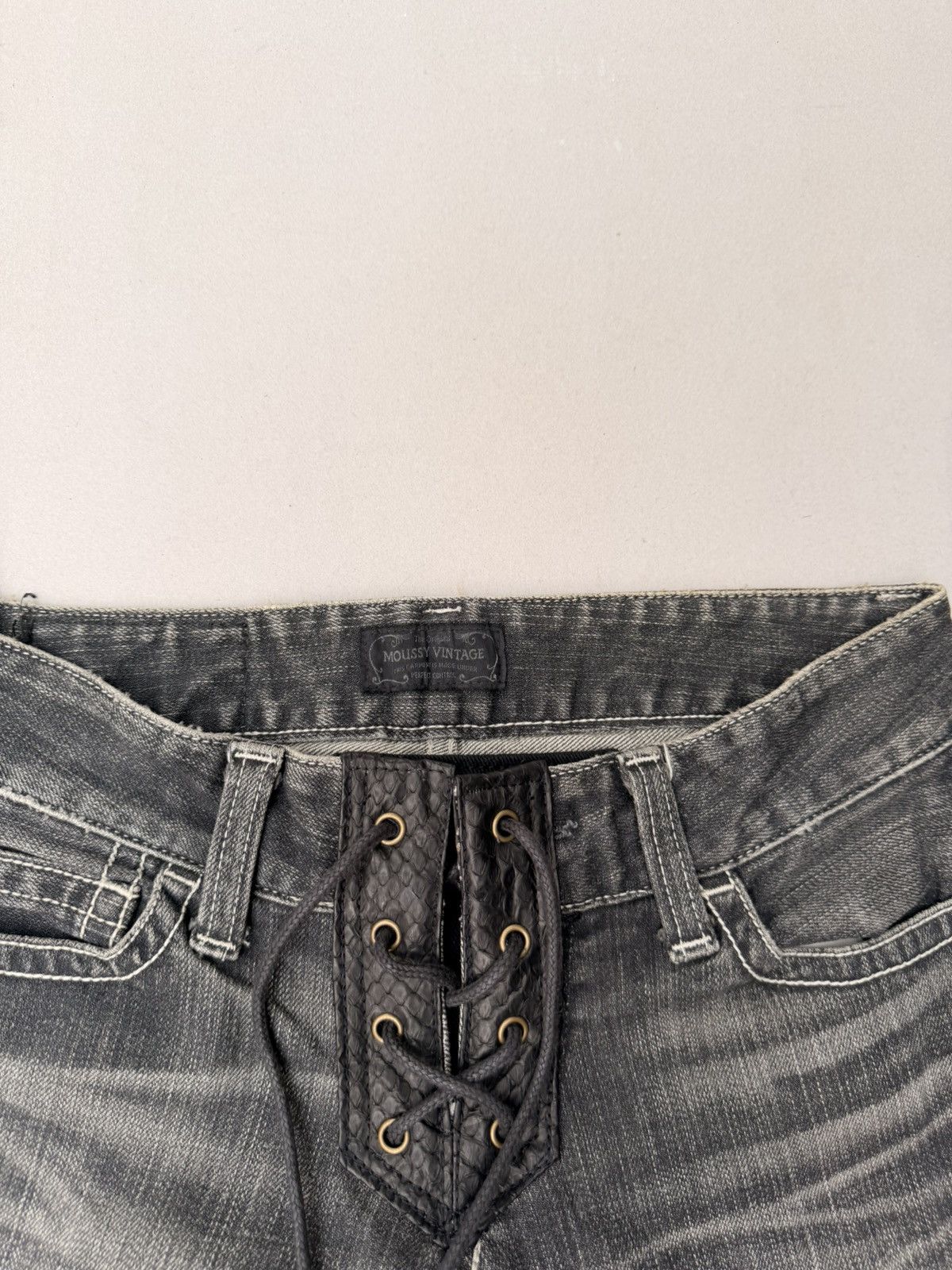 Japanese Brand Moussy Lace up flare jeans Size US 26 / EU 42 - 3 Thumbnail