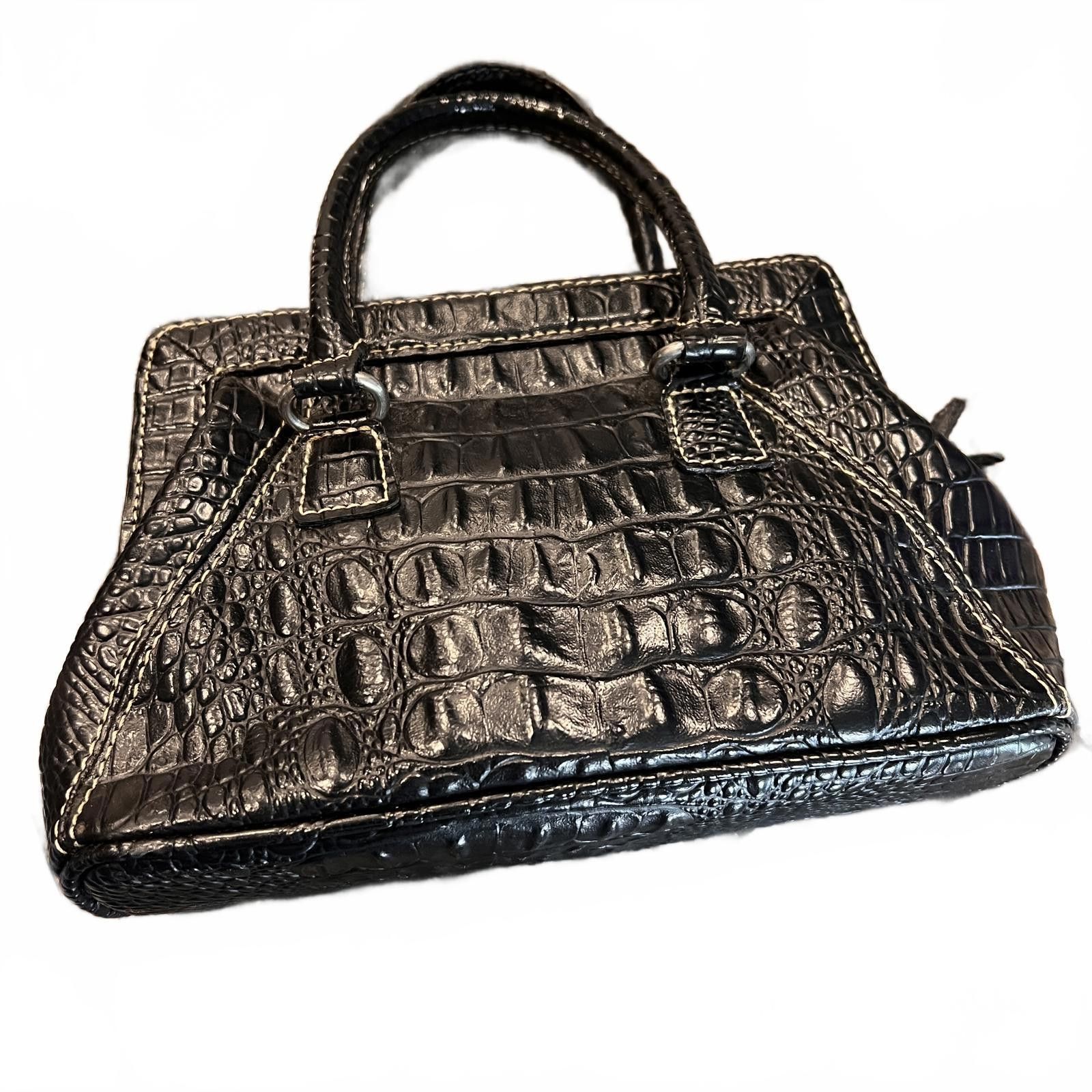 Other Liz Clairborne Black leather Crocodile-Pattern Women's Purse Size ONE SIZE - 2 Thumbnail