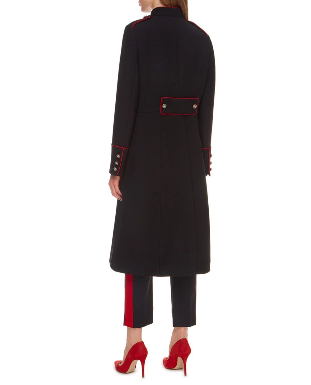Dolce & Gabbana o1y0825 Overcoat in Black/Red Size M / US 6-8 / IT 42-44 - 4 Thumbnail
