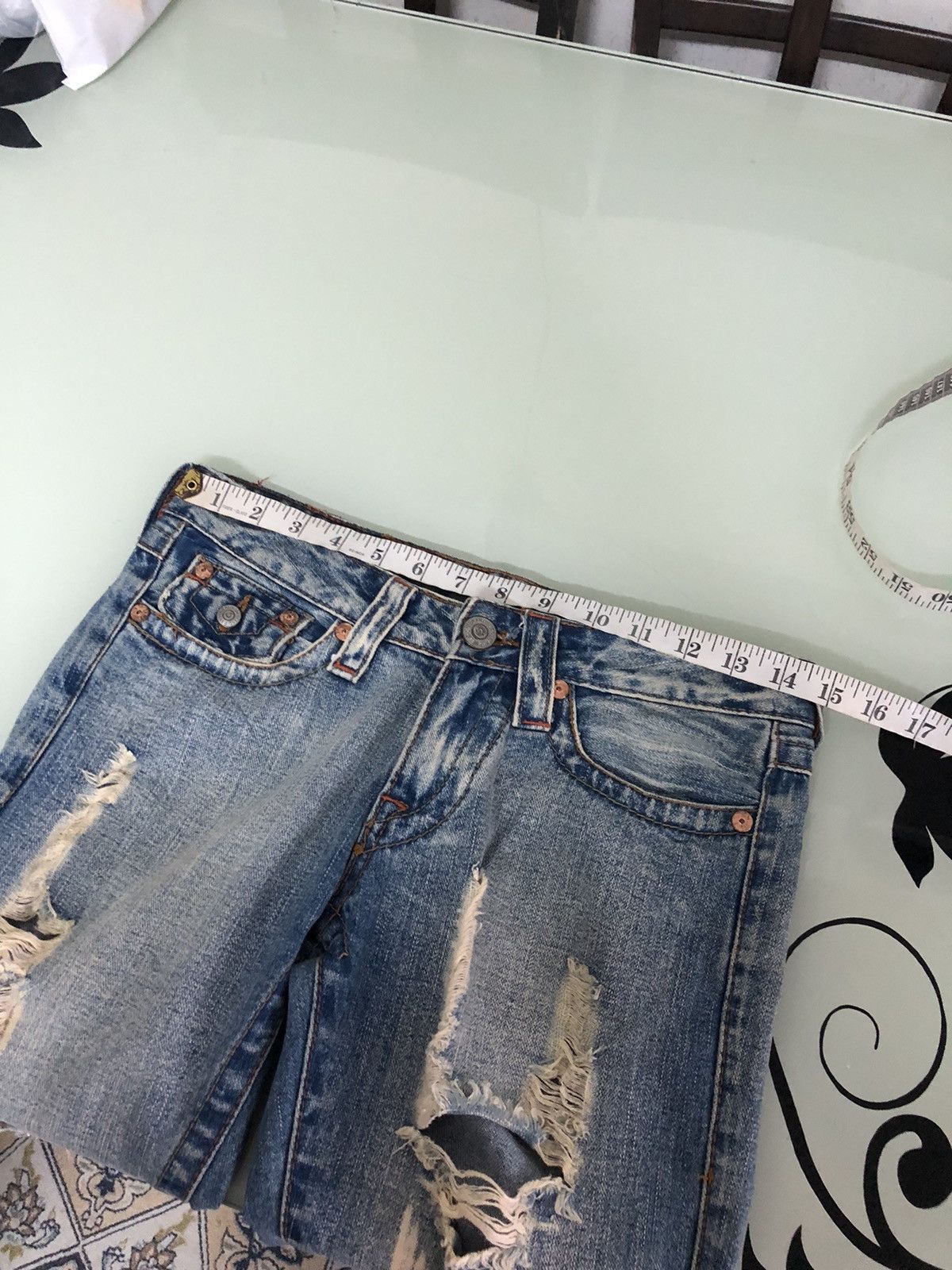 True Religion Rare❗️Vintage True Religion Distressed Boot Cut Jeans Size 26" / US 2 / IT 38 - 18 Thumbnail