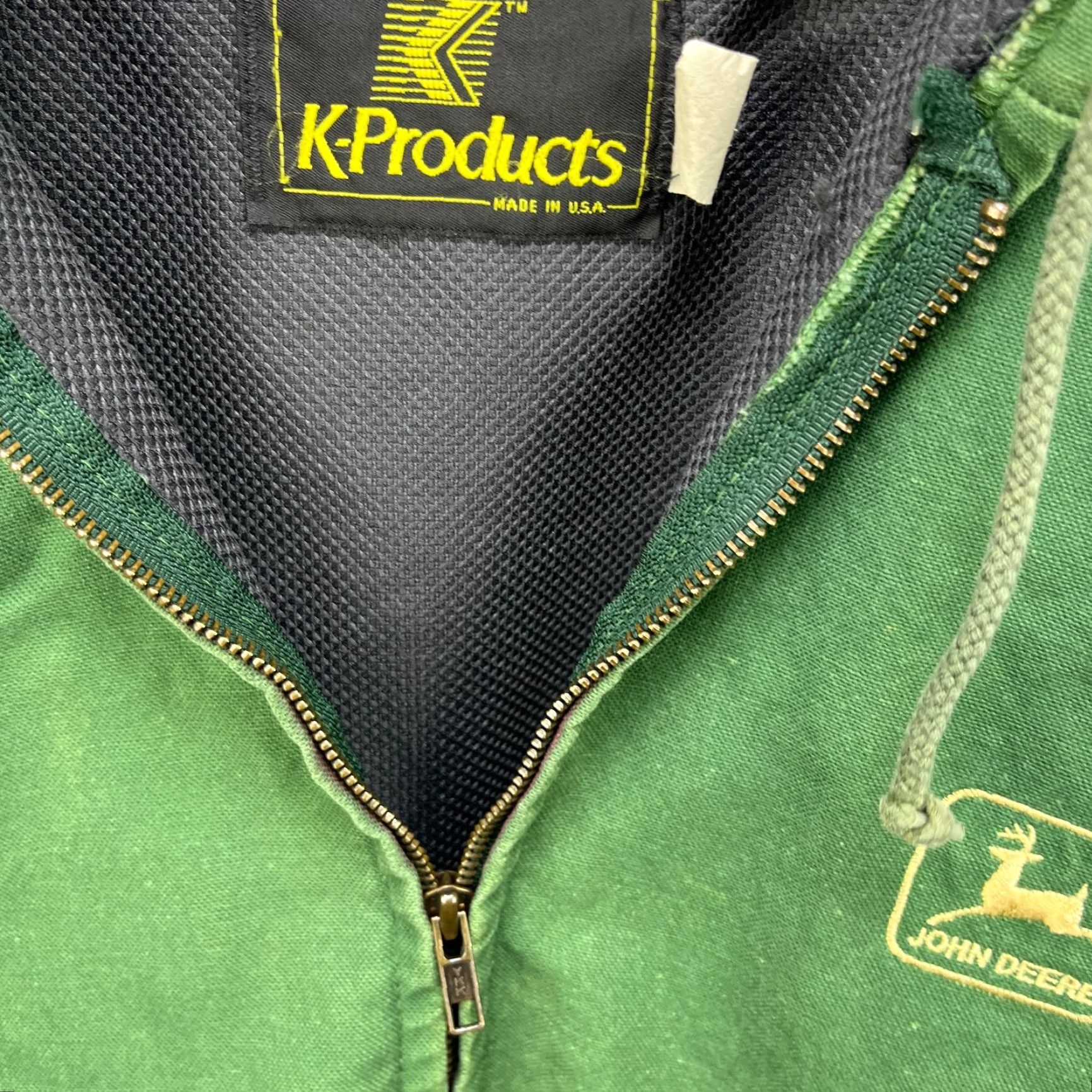 John Deere Vintage John Deere Jacket Bomber Jacket Men L Green Cotton Blend Hooded Thermal Zip-Up Size US L / EU 52-54 / 3 - 7 Thumbnail