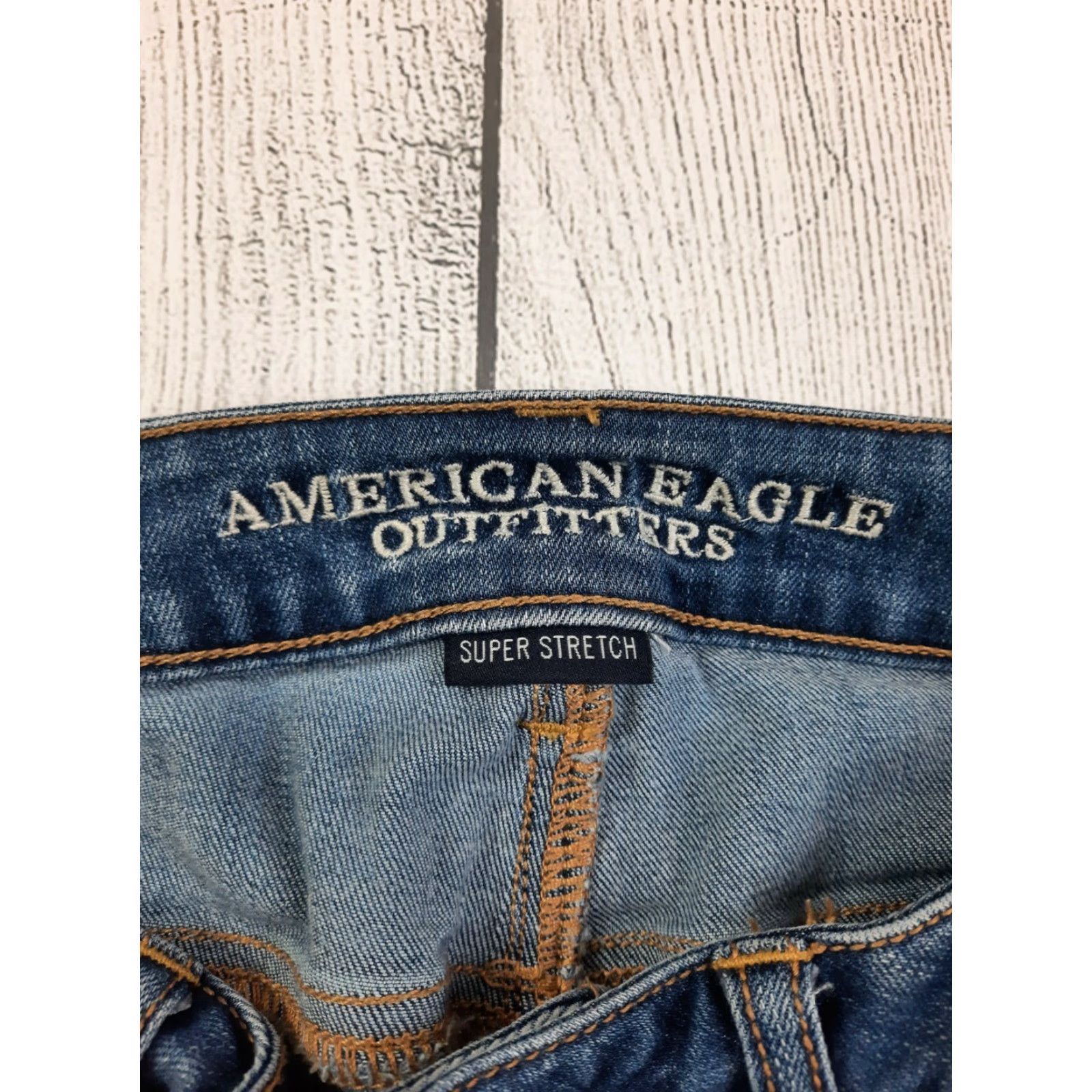 American Eagle Outfitters VINTAGE American Eagle Outfitters AE Skinny Stretch Denim Crop Jeans Jegging Women 4 m4 Jeans Blue Low Rise 8 Zip Inseam 26 Womens Size 27" / US 4 / IT 40 - 3 Thumbnail