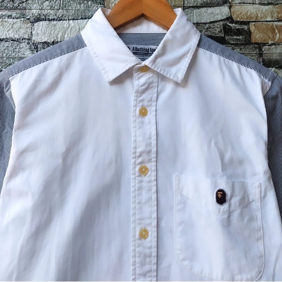 Bape BAPE A Bathing Ape Long Sleeve Button Shirt Size US S / EU 44-46 / 1 - 3 Thumbnail