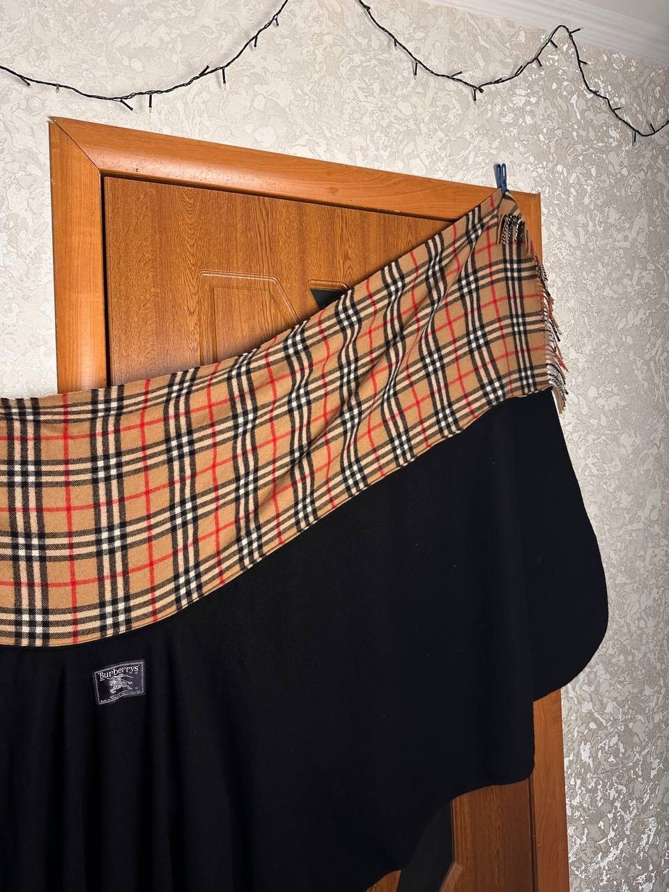 Burberry Burberrys Vintage Nova Check Lambswool Cape Poncho Rare Size ONE SIZE - 13 Thumbnail