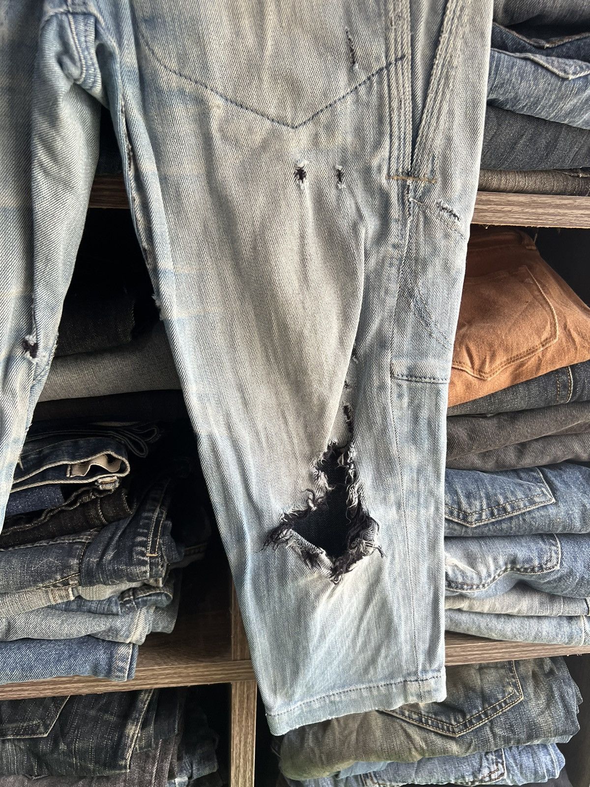 Marithe + Francois Girbaud 🔥Rare Marithe Francois Girbaud Distressed Denim Size US 30 / EU 46 - 7 Thumbnail