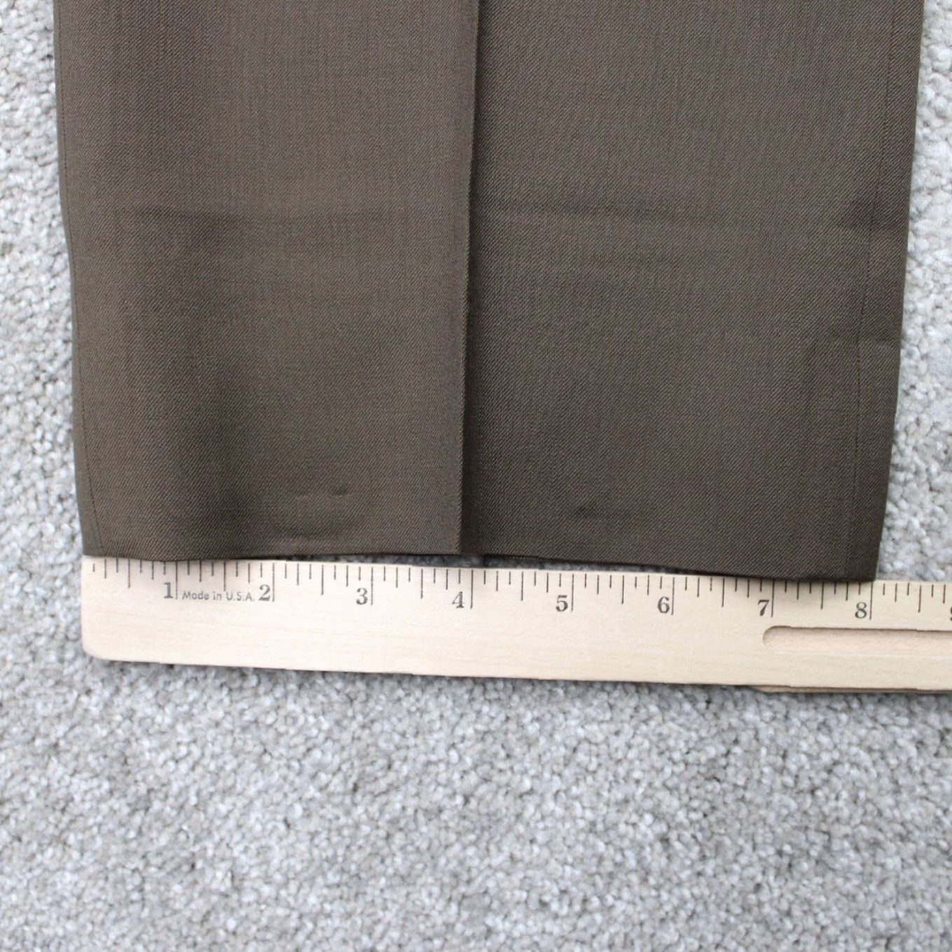 Jos. A. Bank Jos. A. Bank Dress Pants Mens 36 x 30 Brown Wool Flat Front Regular Straight Dress Pants Size US 36 / EU 52 - 4 Thumbnail