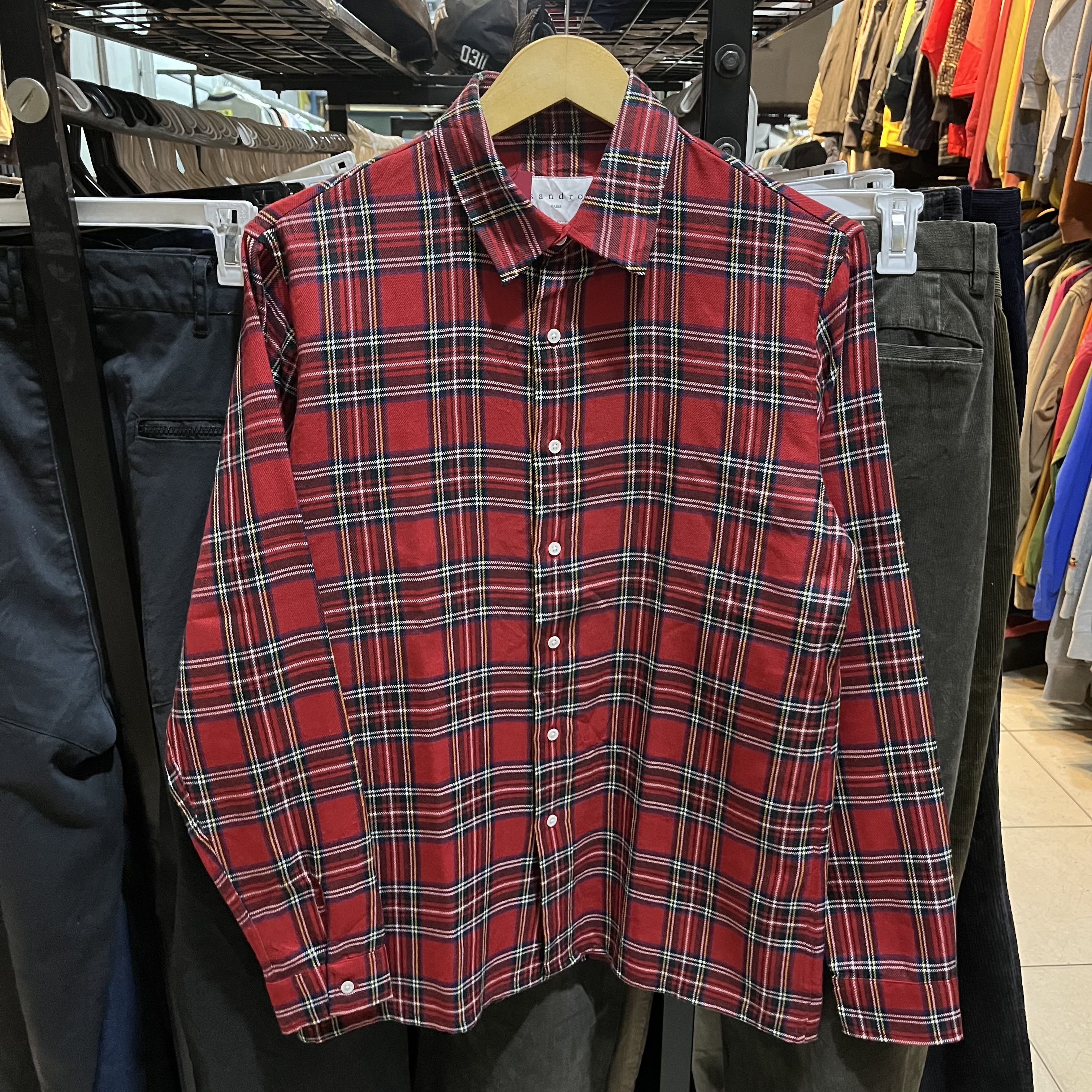 Designer × Sandro Sandro plaid tartan long sleeve button shirt Size US S / EU 44-46 / 1 - 4 Thumbnail