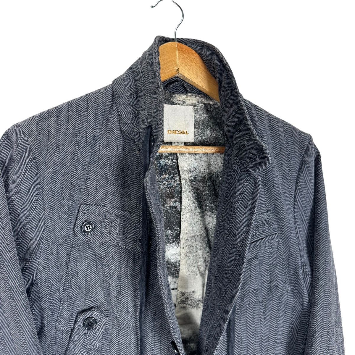 Diesel 🌟DIESEL HERRINGBONE FIELD HOODIE JACKET Size US M / EU 48-50 / 2 - 6 Thumbnail