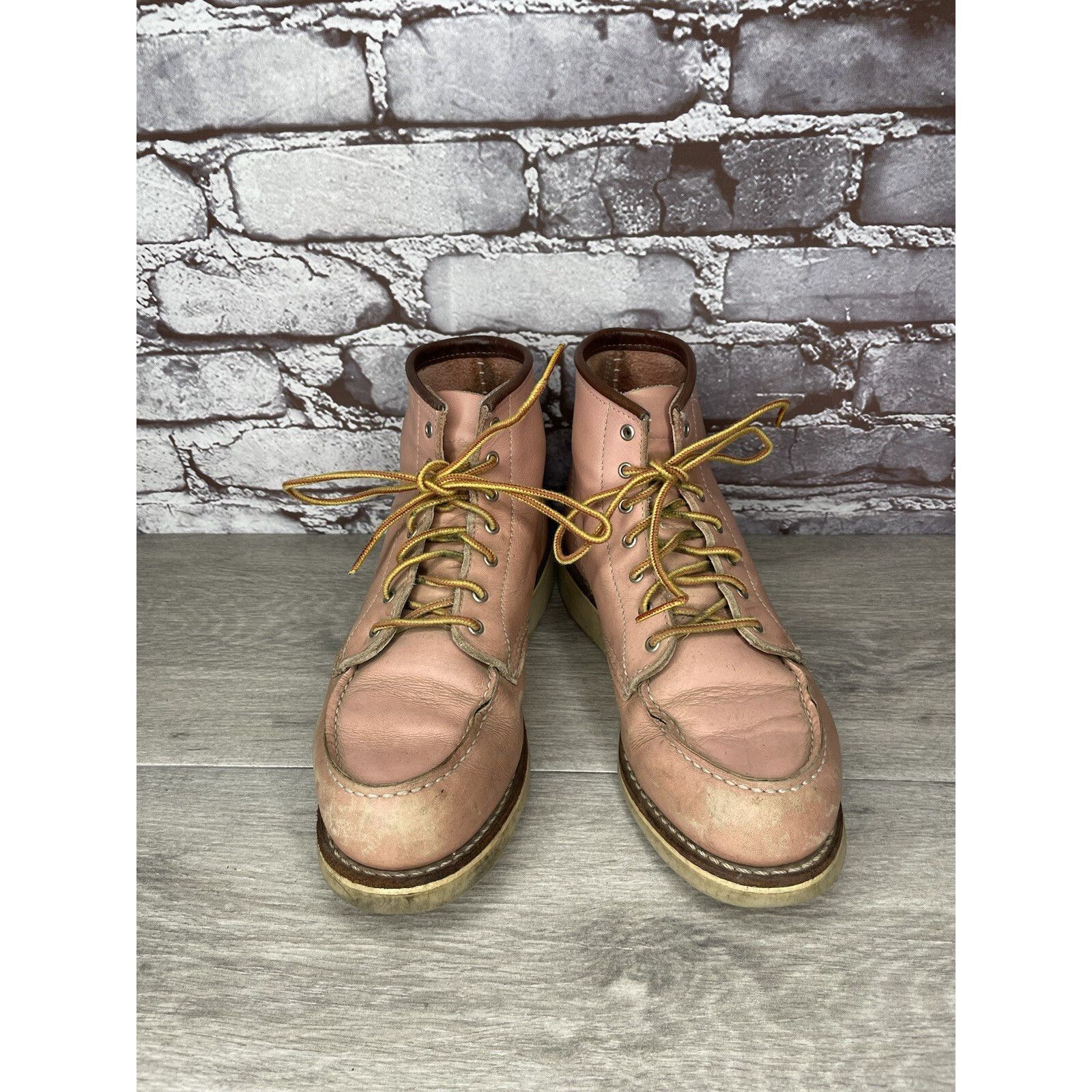 Red Wing Red Wing 3387 Rose Pink Leather Lace Up Work Boots Women's S Size US 8.5 / IT 38.5 - 10 Thumbnail