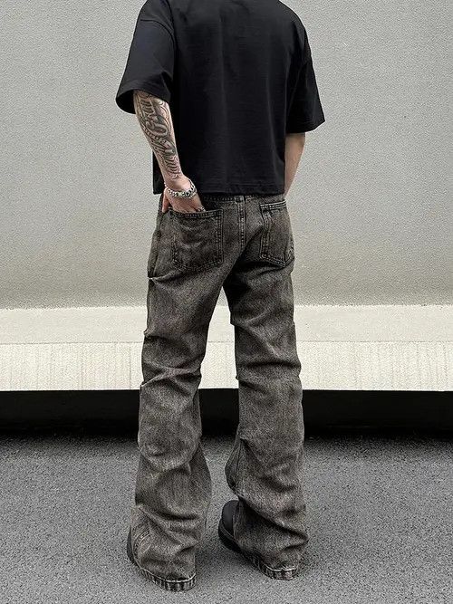 VIBE Opium Pleated Stacked Denim Jeans Size US 32 / EU 48 - 6 Thumbnail