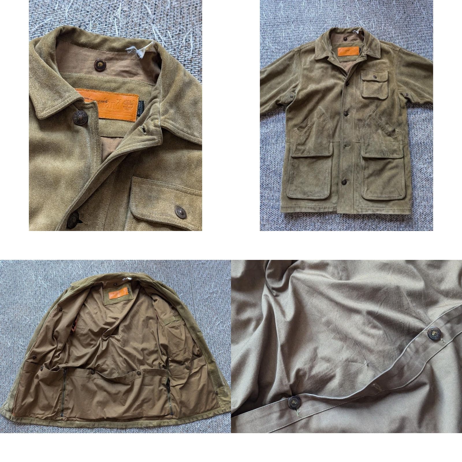 Timberland VINTAGE Timberland coat Leather Sportsman Brown Mens L 44 Split Suede Cowhide Parka Size US L / EU 52-54 / 3 - 8 Thumbnail