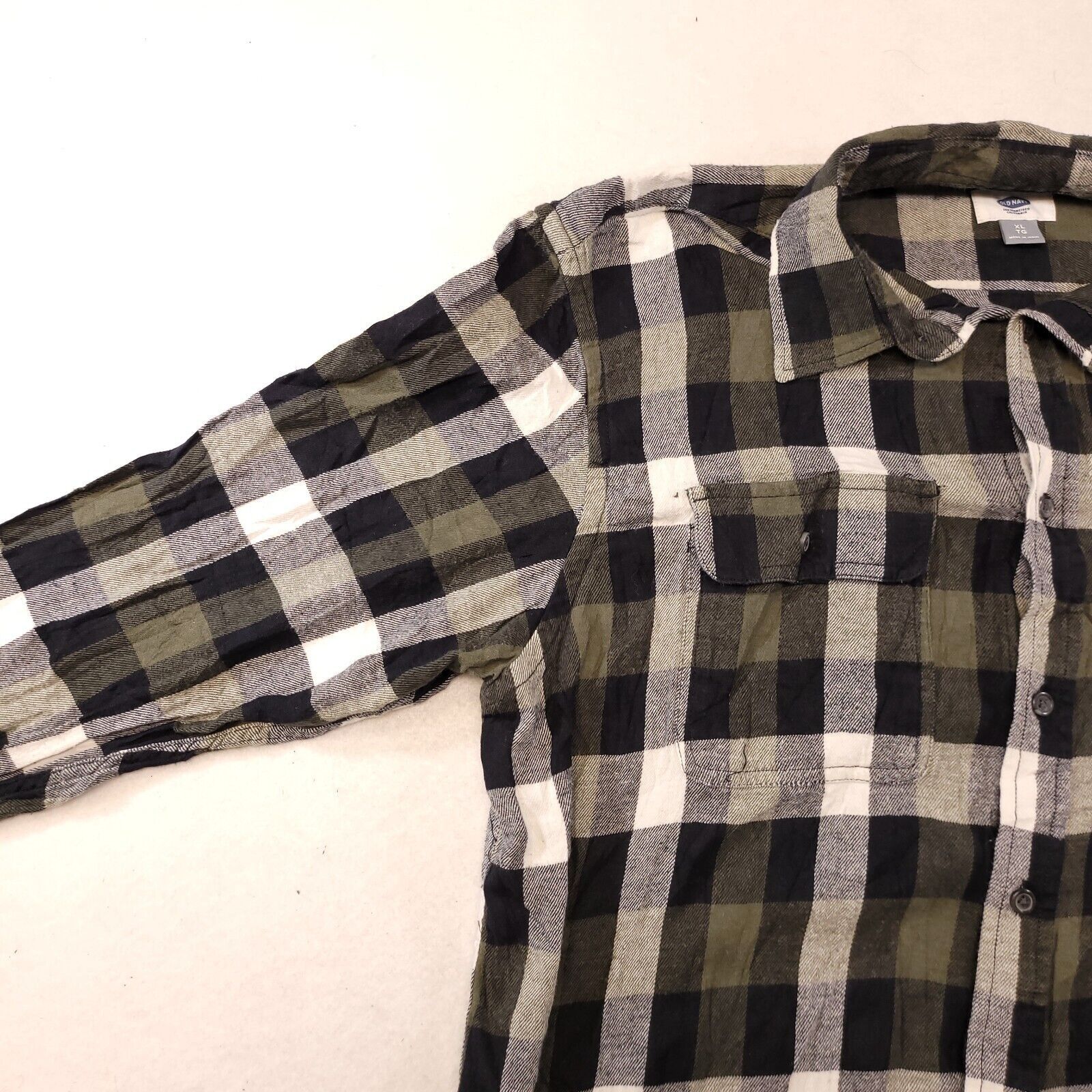 Old Navy Old Navy GIngham Flannel Shirt Mens Size XL Green Black Size US XL / EU 56 / 4 - 4 Thumbnail