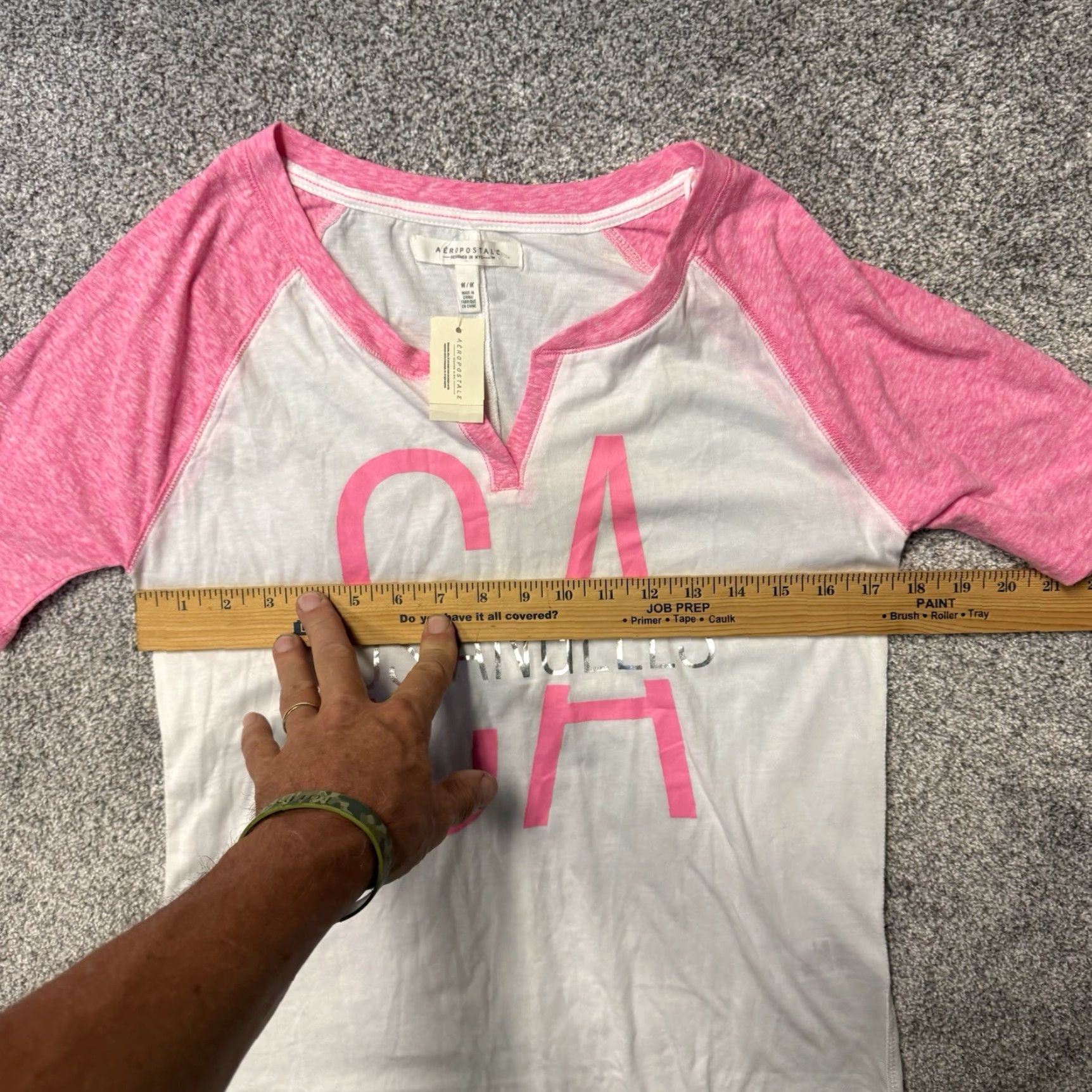 Aeropostale Aeropostale Shirt M California Streetwear Retro Sporty Coquette Soft Girl Y2K Womens T-Shirt Pullover Raglan Short Sleeve Pink Size M / US 6-8 / IT 42-44 - 3 Thumbnail