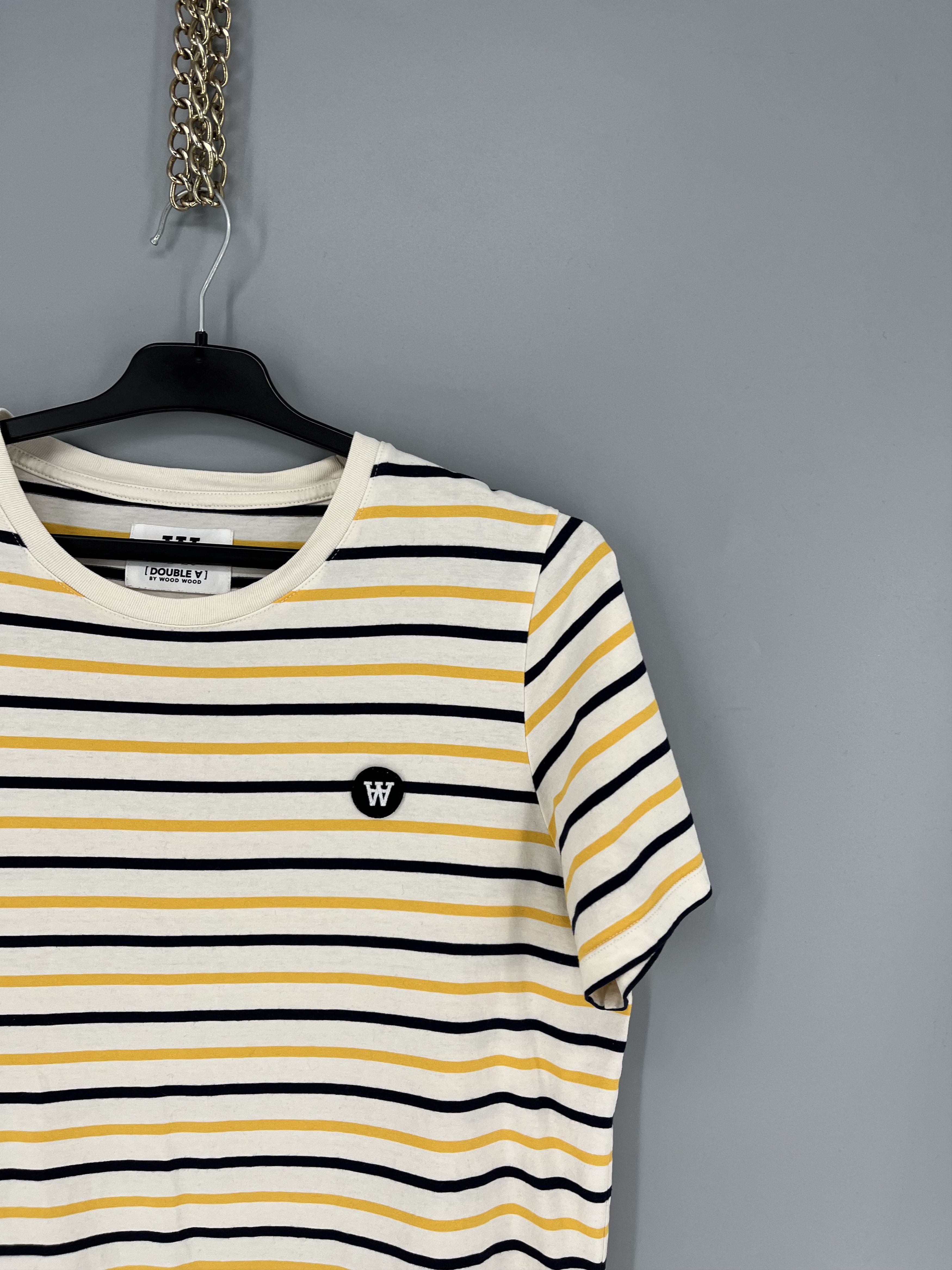 Wood Wood Wood Wood Mia Stripe T-shirt off-white/yellow stripes Size L / US 10 / IT 46 - 5 Thumbnail