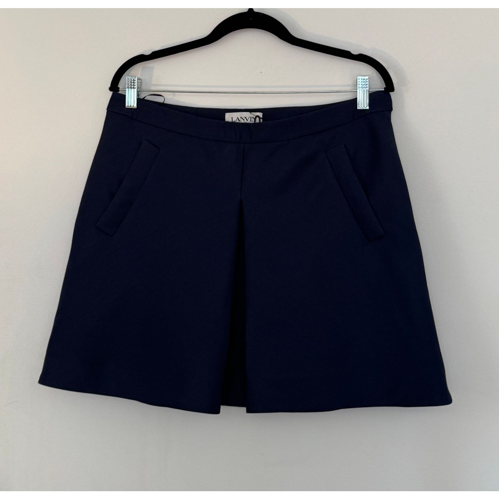 Lanvin Lanvin NWT Women Skirt Navy Blue Size 31" - 2 Thumbnail