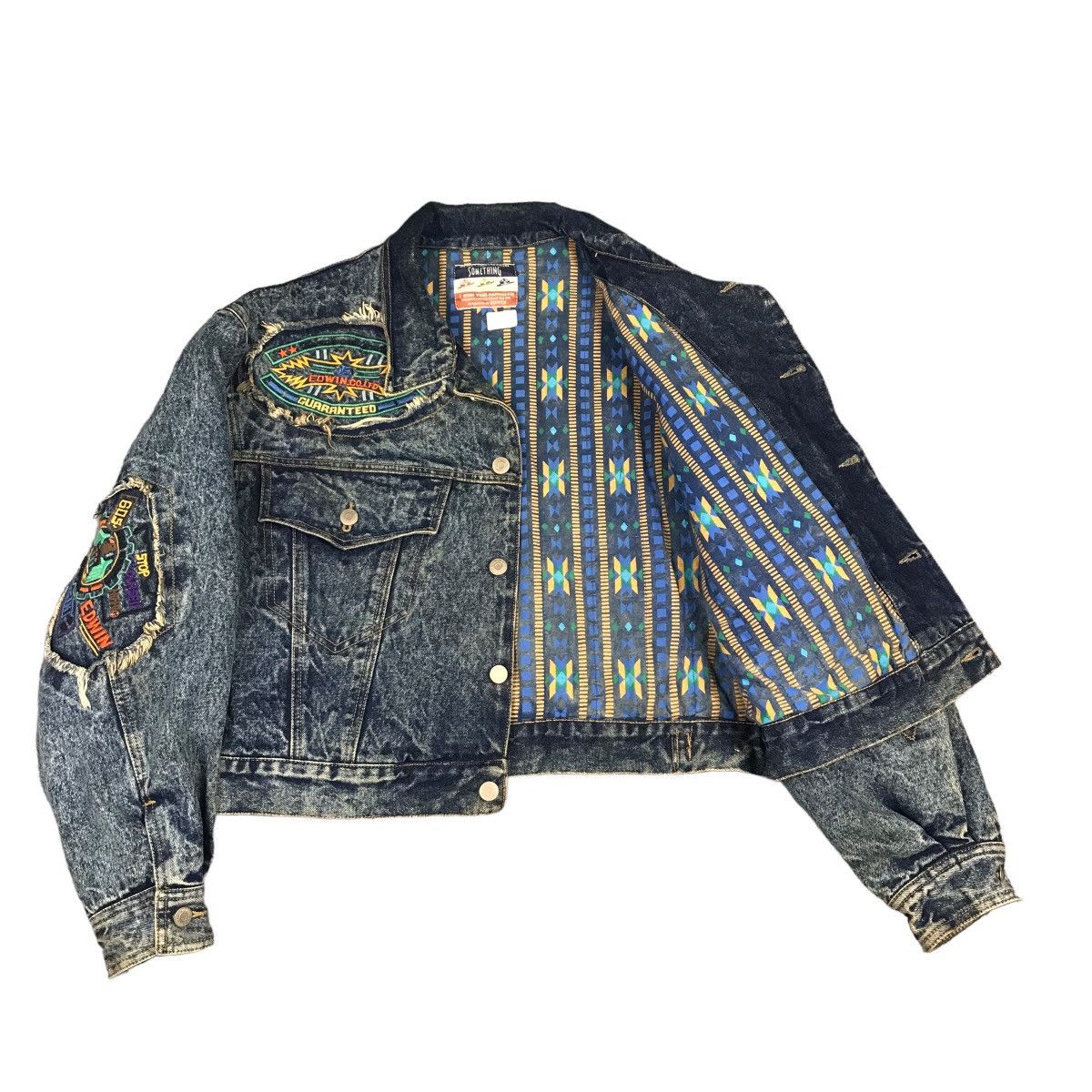 Vintage DENIM BUTTON JACKET EDWIN 1990 JACKET Size US M / EU 48-50 / 2 - 1 Thumbnail