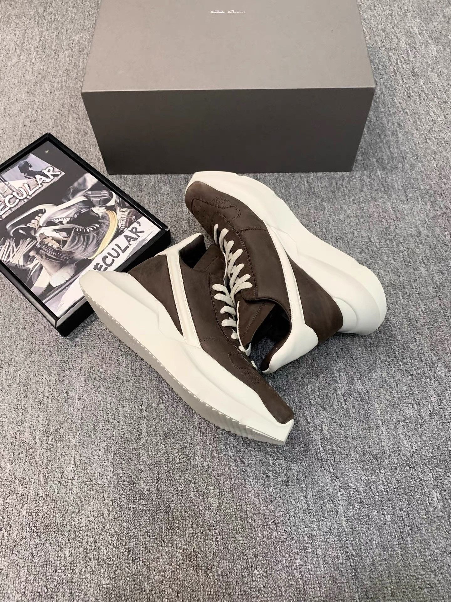 Rick Owens Rick Owens Runner Mainline Leather Tank Sneakers K34 Size US 5.5 / EU 38 - 5 Thumbnail
