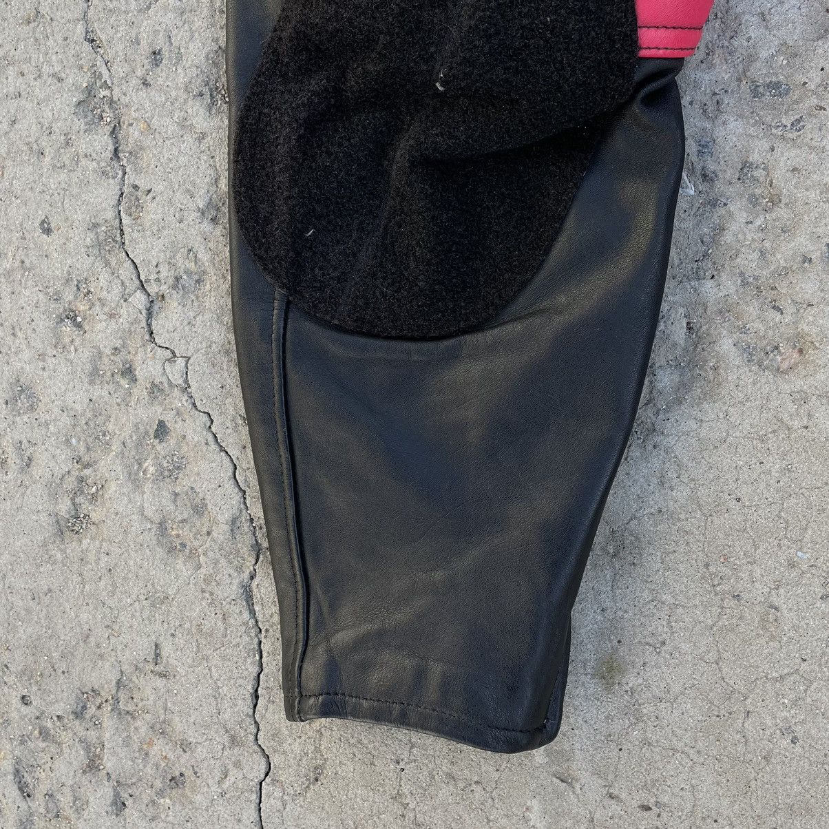 Leather × Vintage Vintage Leather Pants Moto Pro Sports Y2K 90s USA style Size US 31 - 3 Thumbnail