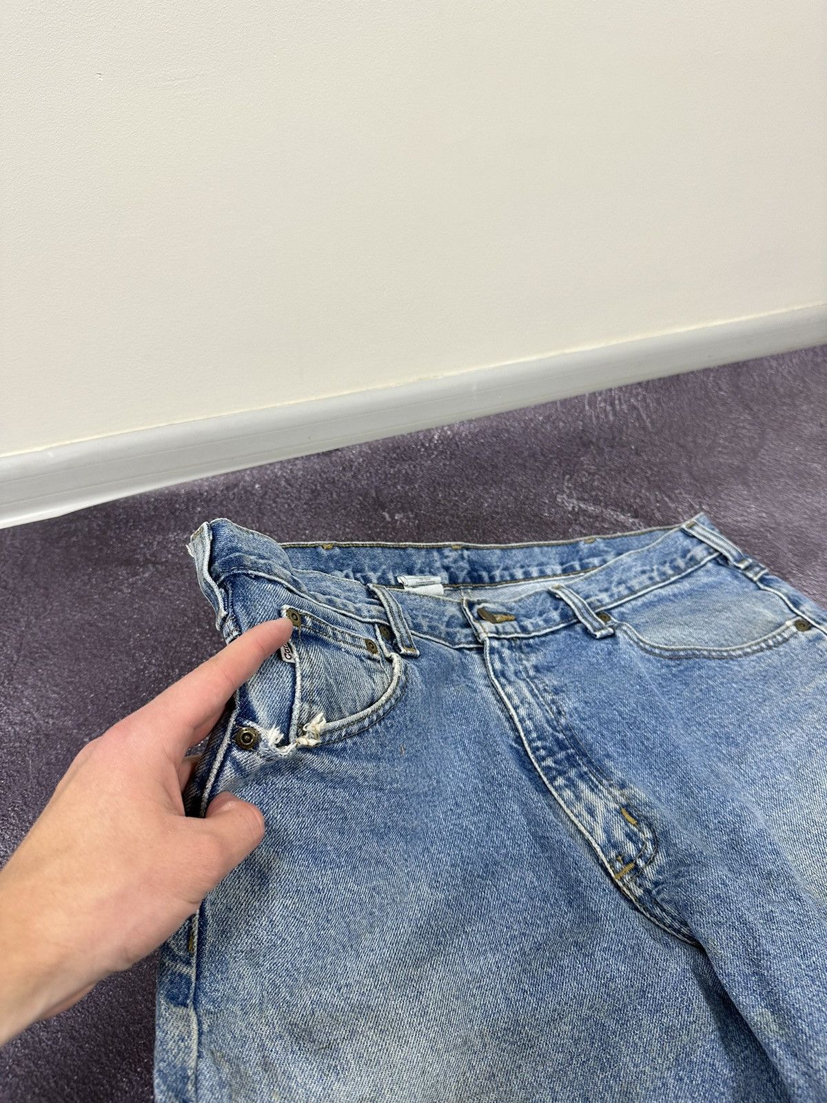 Carhartt Vintage Carhartt USA Light Blue Denim Faded Opium Work Jeans Size US 36 / EU 52 - 9 Thumbnail