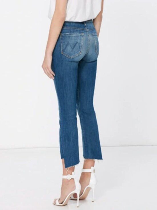 MOTHER MOTHER Insider Crop Step Fray Distressed Flare Jeans - 25" Size 25" / US 0 / IT 36 - 5 Thumbnail