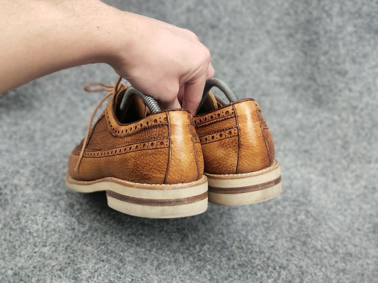 Berwick 1707 Berwick 1707 grainy leather Lace Up Brogue shoes Spain Made Size US 10.5 / EU 43-44 - 14 Thumbnail