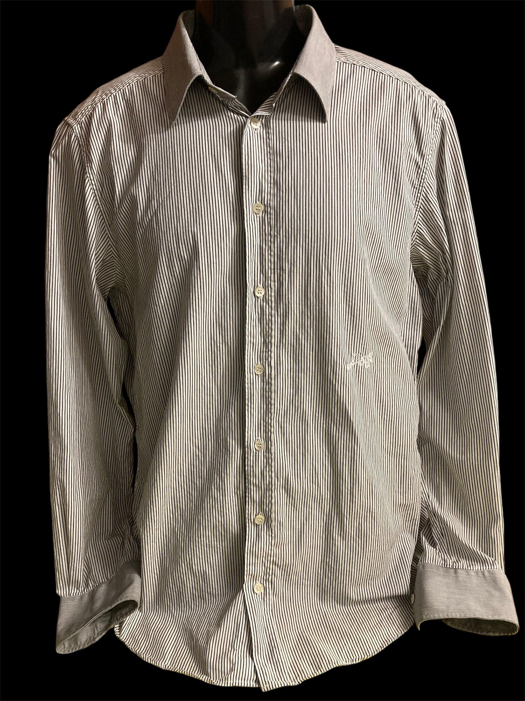 Dolce & Gabbana Vintage Dolce & Gabbana Designer Striped Cotton Shirt Size US L / EU 52-54 / 3 - 1 Thumbnail