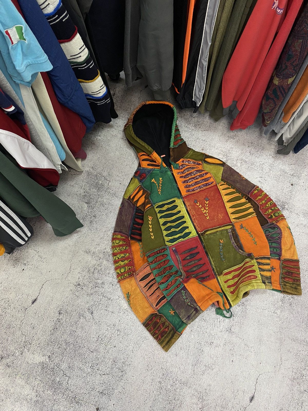 Japanese Brand Vintage avant garde patchwork japanese style hoodie Size US M / EU 48-50 / 2 - 3 Thumbnail