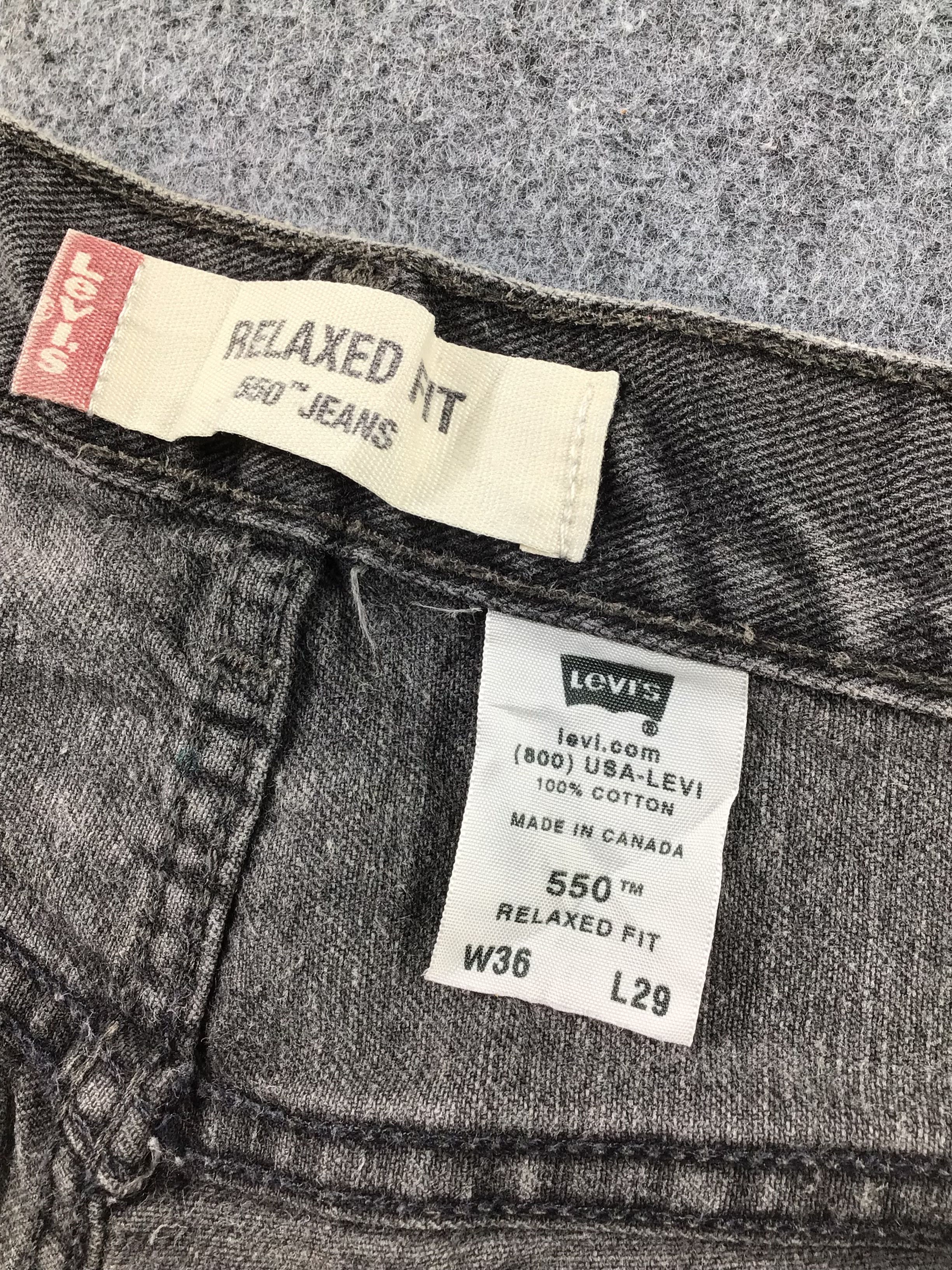 Levi's Vintage Levis 550 Jeans Faded Black Levi's Denim -J812 Size US 35 - 10 Thumbnail