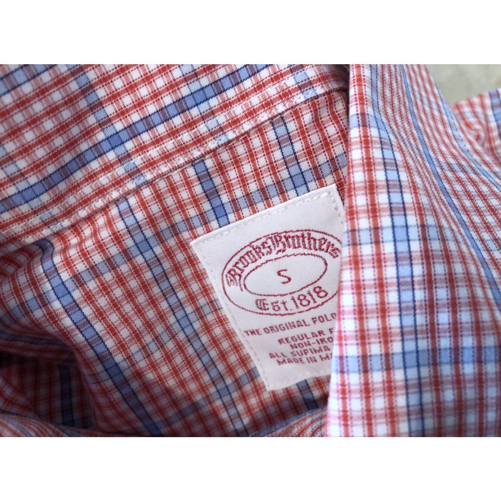 Brooks Brothers Brooks Brothers Dress Shirt S Mens Pink Cotton Button Small Shirt Size 36R - 4 Thumbnail
