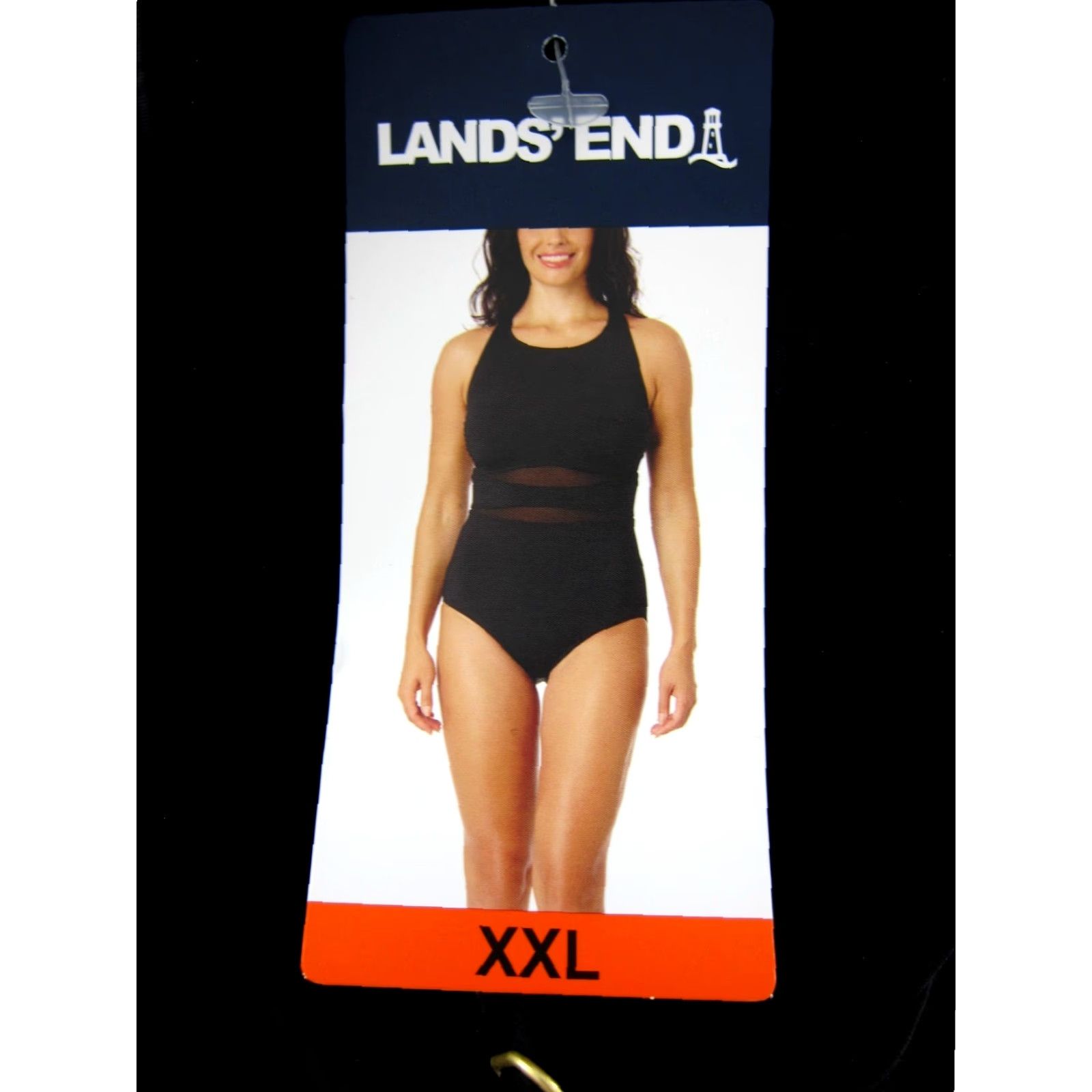 Lands' End NWT Lands' End Black Built In Bra Wide Strap Slimming One Piece Swimsuit XXL Size ONE SIZE - 5 Thumbnail