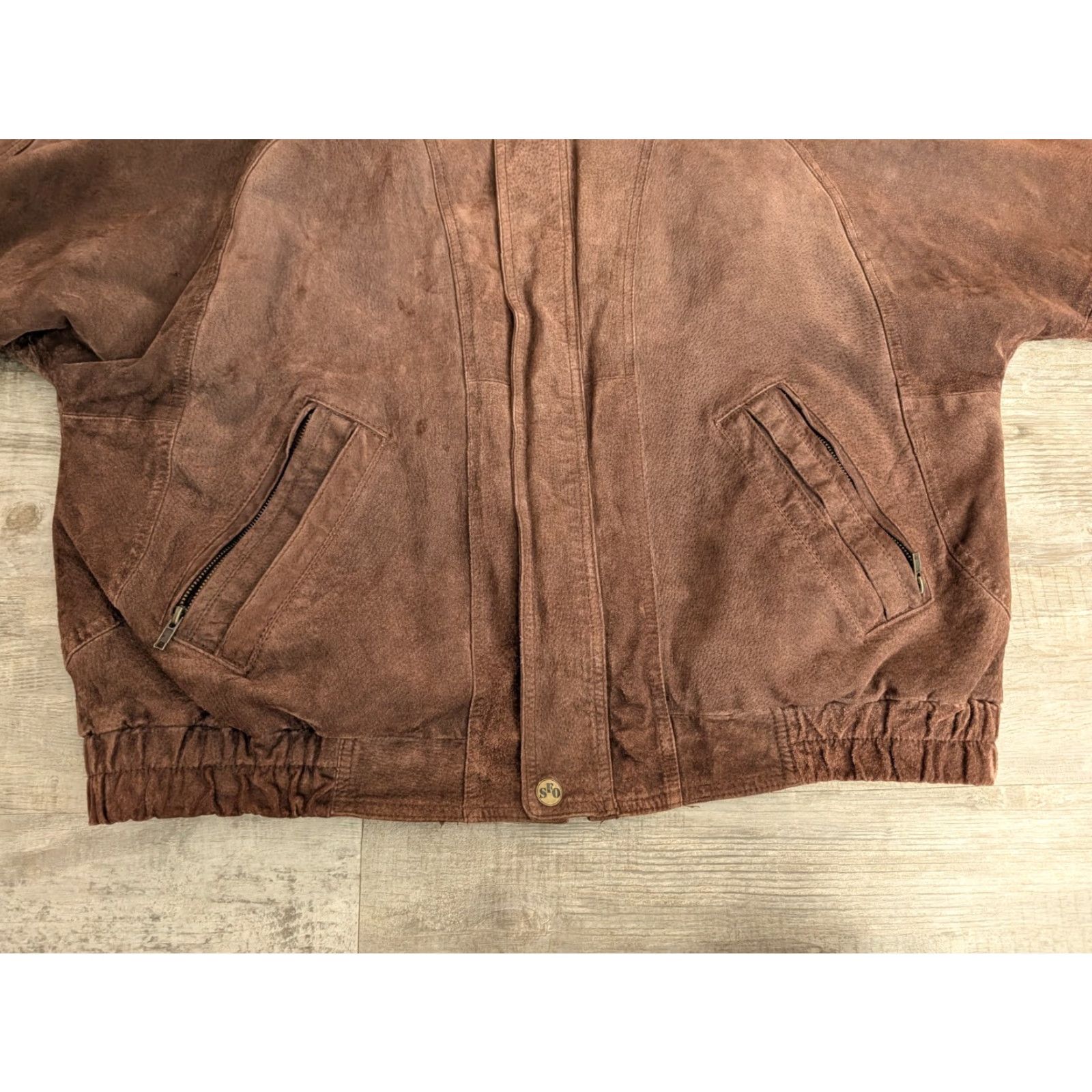 Vintage VINTAGE Flight Bomber Jacket Mens 2XL Brown Suede Leather Pockets Seasonal Fall Winter 80s 90s Classic Jacket Size US XXL / EU 58 / 5 - 6 Thumbnail
