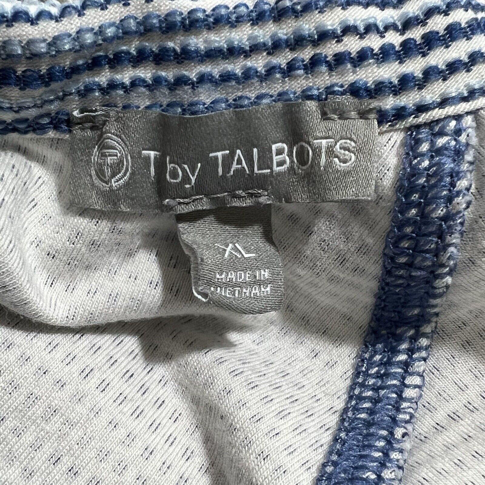 Other Talbots Tie Neck 3/4 Sleeve Pullover Blue Twist Sweater Top Size XL / US 12-14 / IT 48-50 - 3 Thumbnail