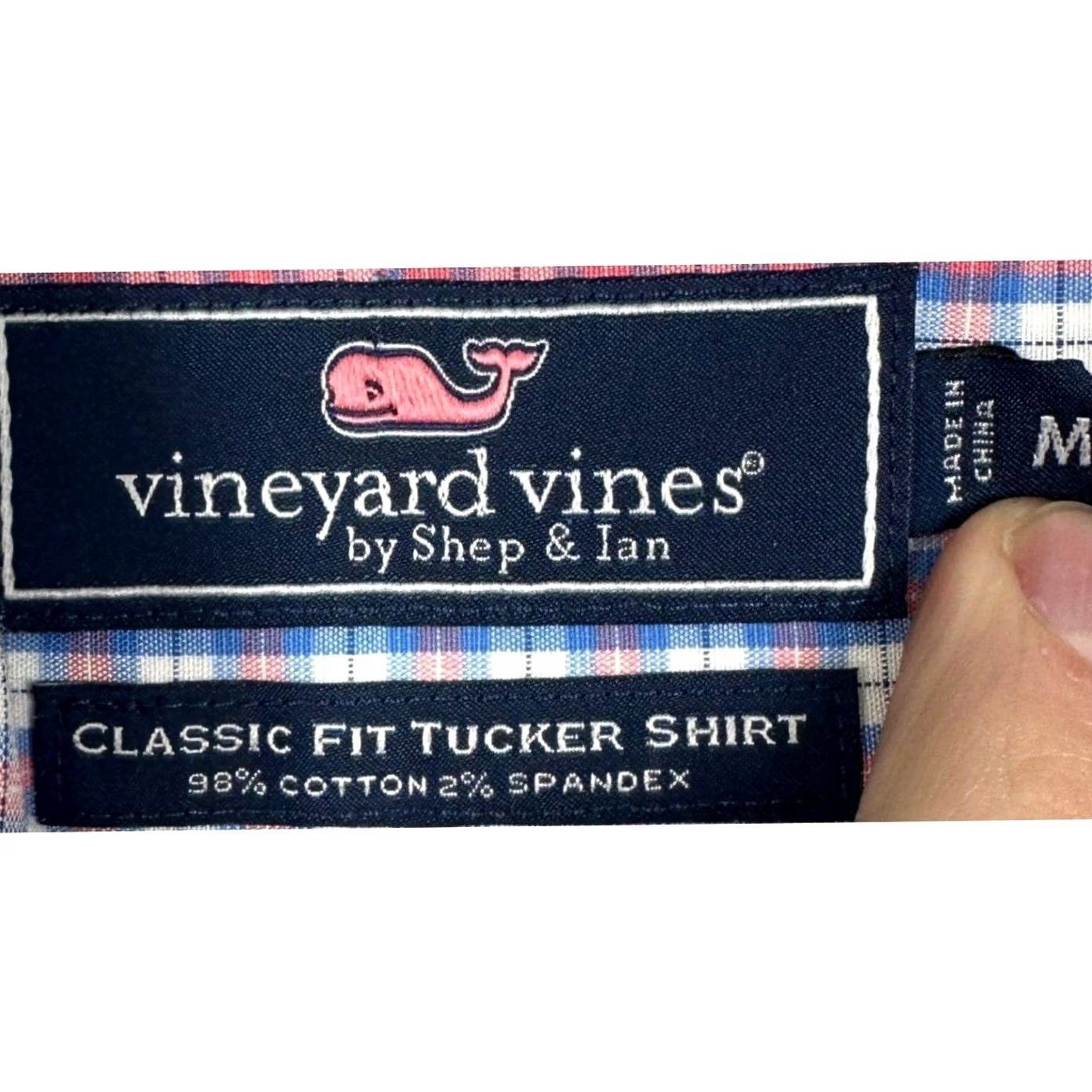 Vineyard Vines Vineyard Vines Tucker Shirt Mens Medium Blue Red Plaid Button-Down Classic Fit Stretch Size US M / EU 48-50 / 2 - 4 Thumbnail