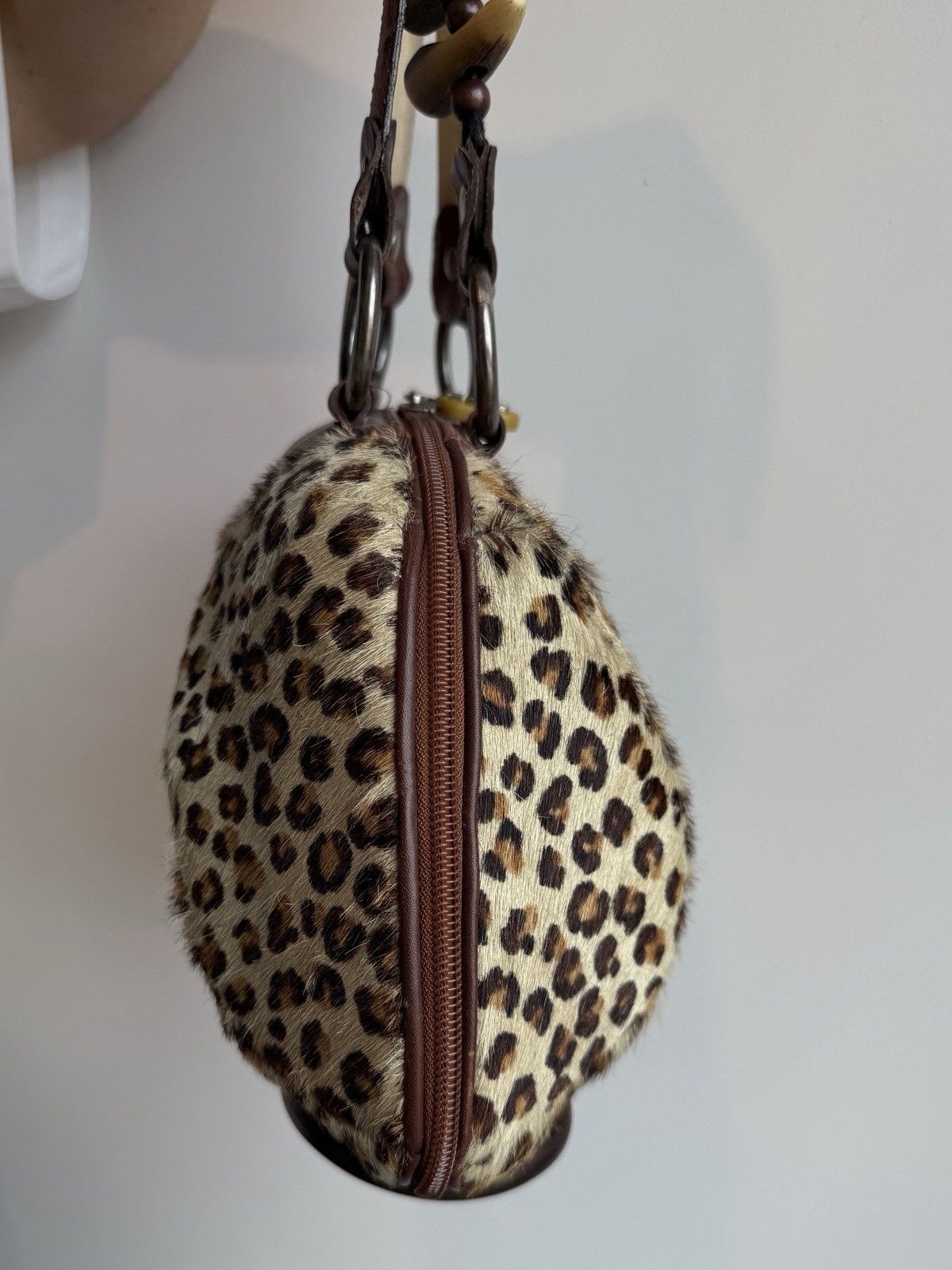 Other Alaluna Leopard Leather Brown Bag Vintage Boho Glam Size ONE SIZE - 8 Thumbnail