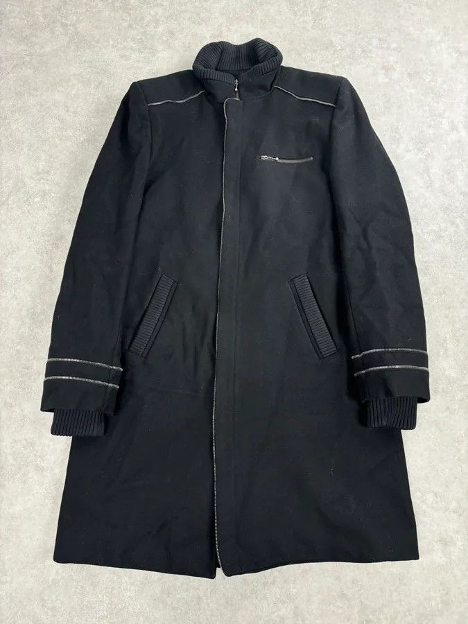 Alexander McQueen Alexander McQueen Black Long Wool Multi Zips Jacket Size US L / EU 52-54 / 3 - 1 Thumbnail