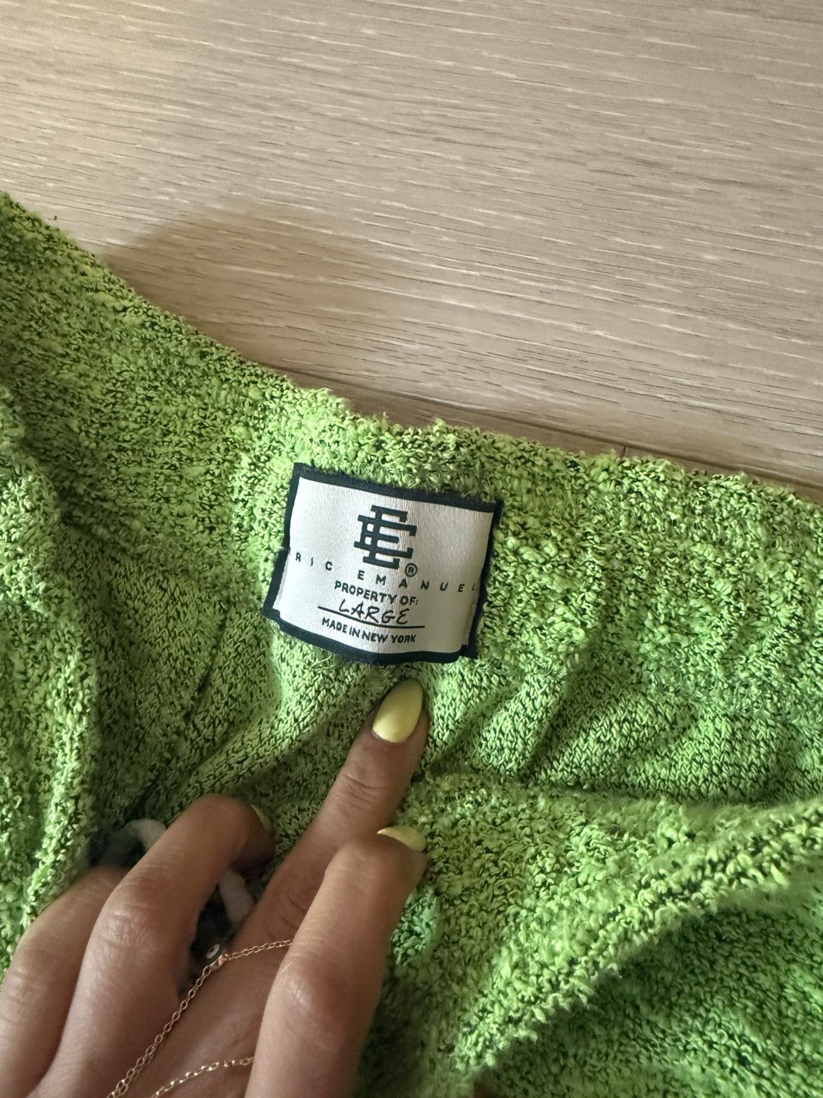 Eric Emanuel Eric Emanuel boucle slime green & purple sweatpants large Size US 32 / EU 48 - 4 Thumbnail