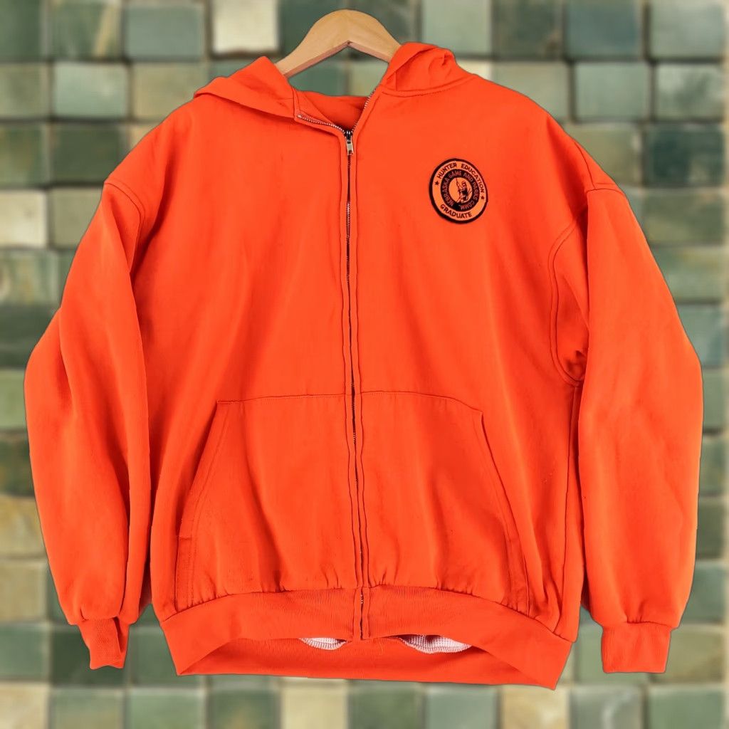 Vintage Pluma Thermal Lined Full Zip Hoodie Blaze Orange Mens XL Hoodie Windbreaker Orange XL Mens Size US XL / EU 56 / 4 - 1 Thumbnail