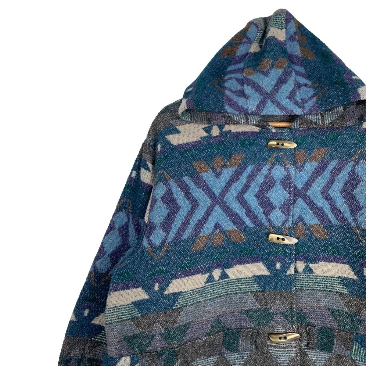 Vintage RAMPAGE Native Navajo Toggle Button Hoodie Jacket #1039-C47 Size US M / EU 48-50 / 2 - 6 Thumbnail