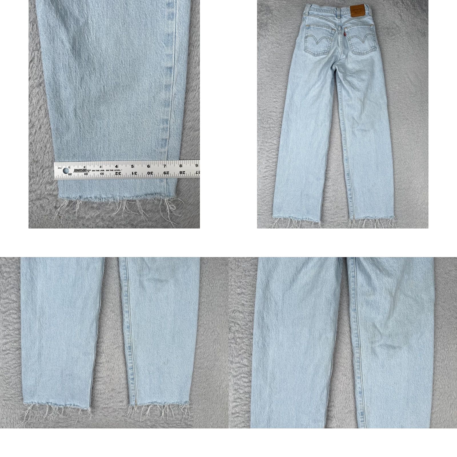 Levi's Levis Jeans Women 24x27 Blue Ribcage Straight Ankle Premium Big E High Rise Size 42" / US 20 - 10 Thumbnail